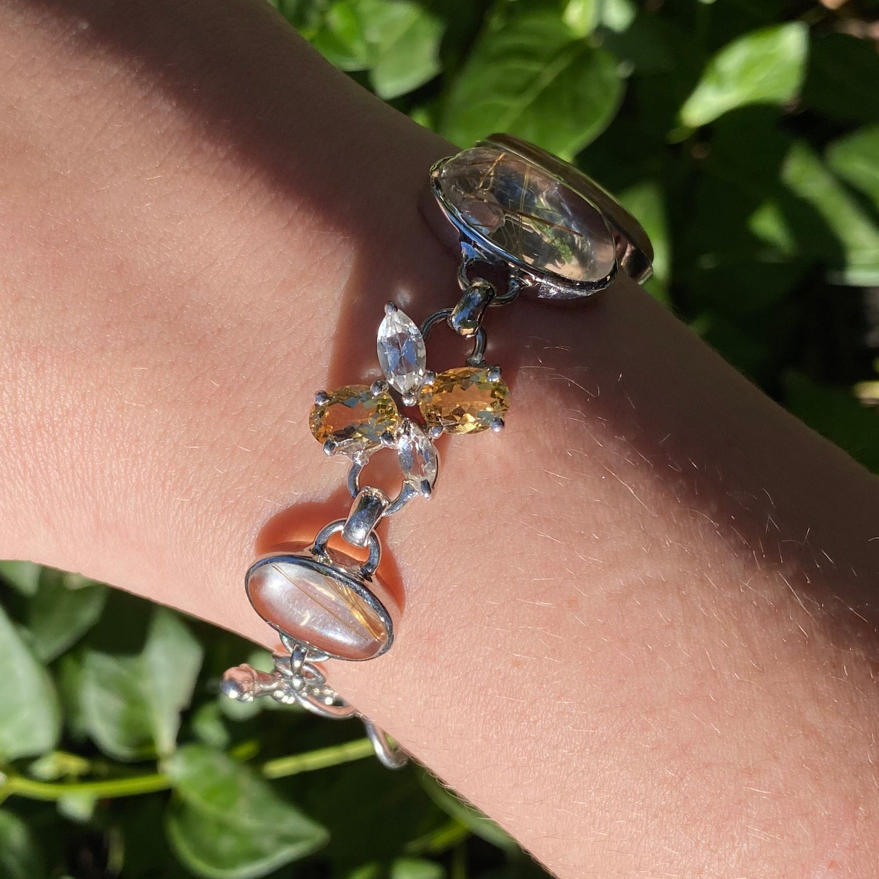 Starborn Rutilated Quartz Bracelet in Sterling Silver