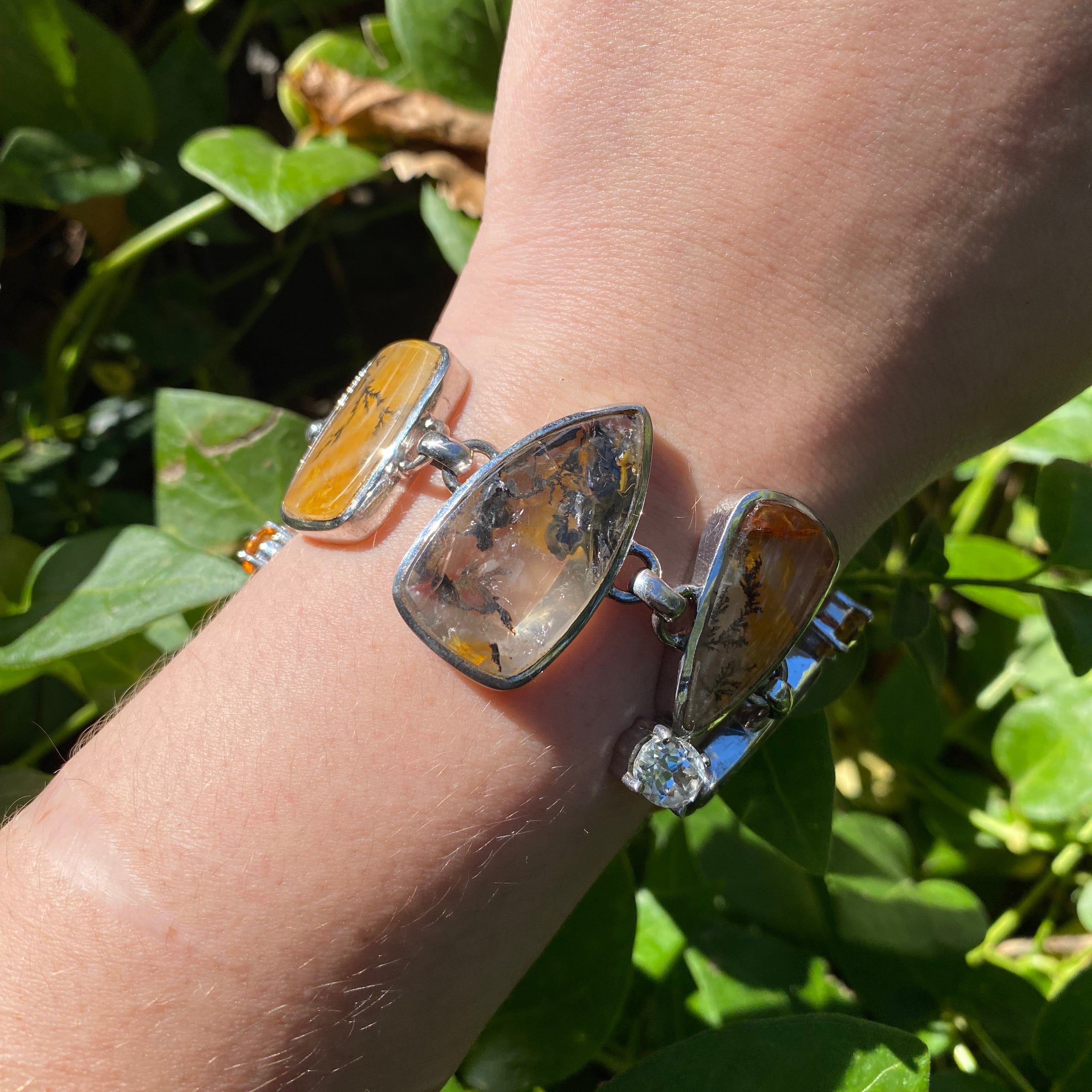 Starborn Dendritic Quartz Bracelet in Sterling Silver