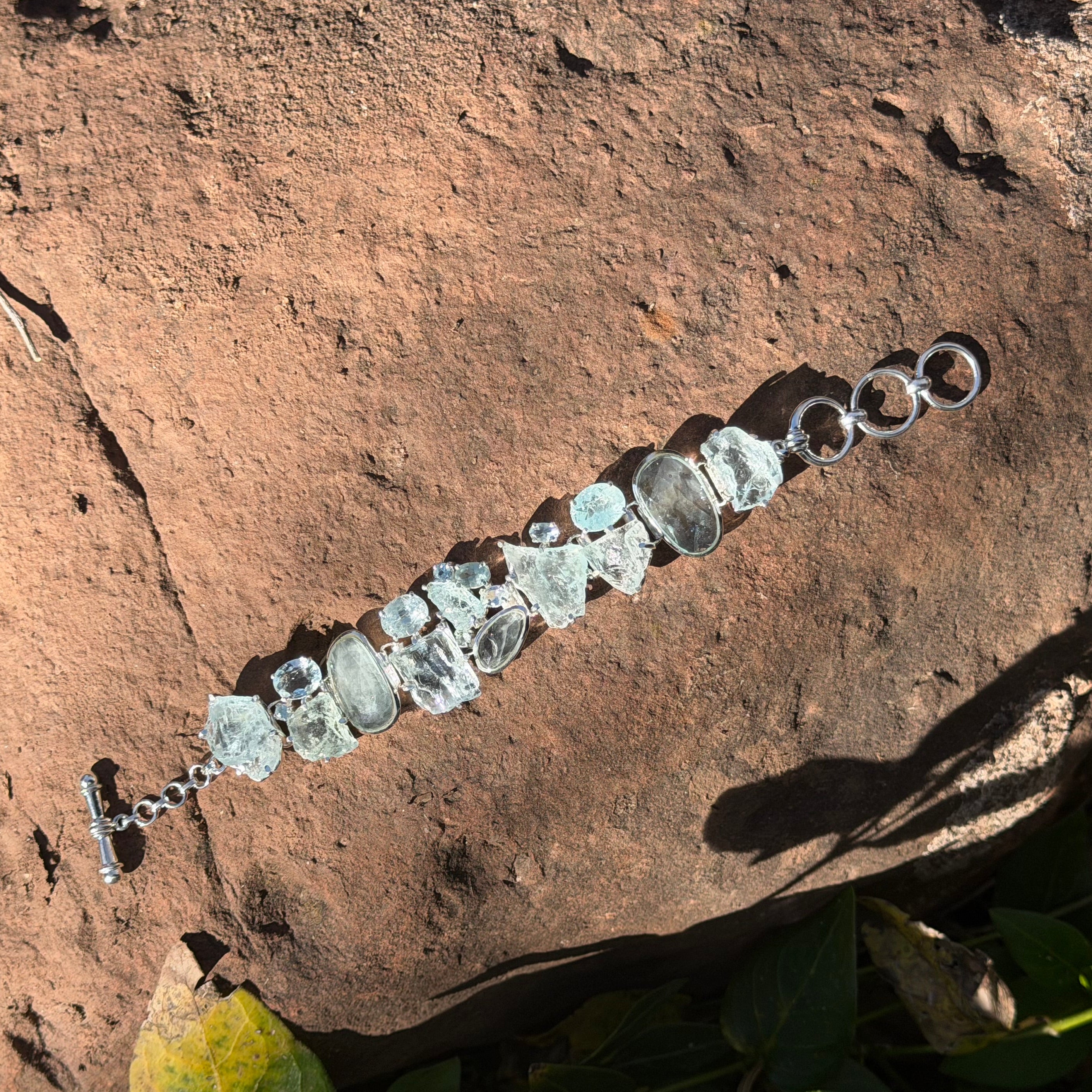 Starborn Aquamarine Bracelet in Sterling Silver
