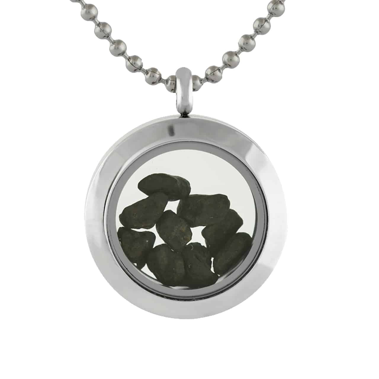 Collar con colgante de ventana con piedras preciosas Starborn en acero inoxidable