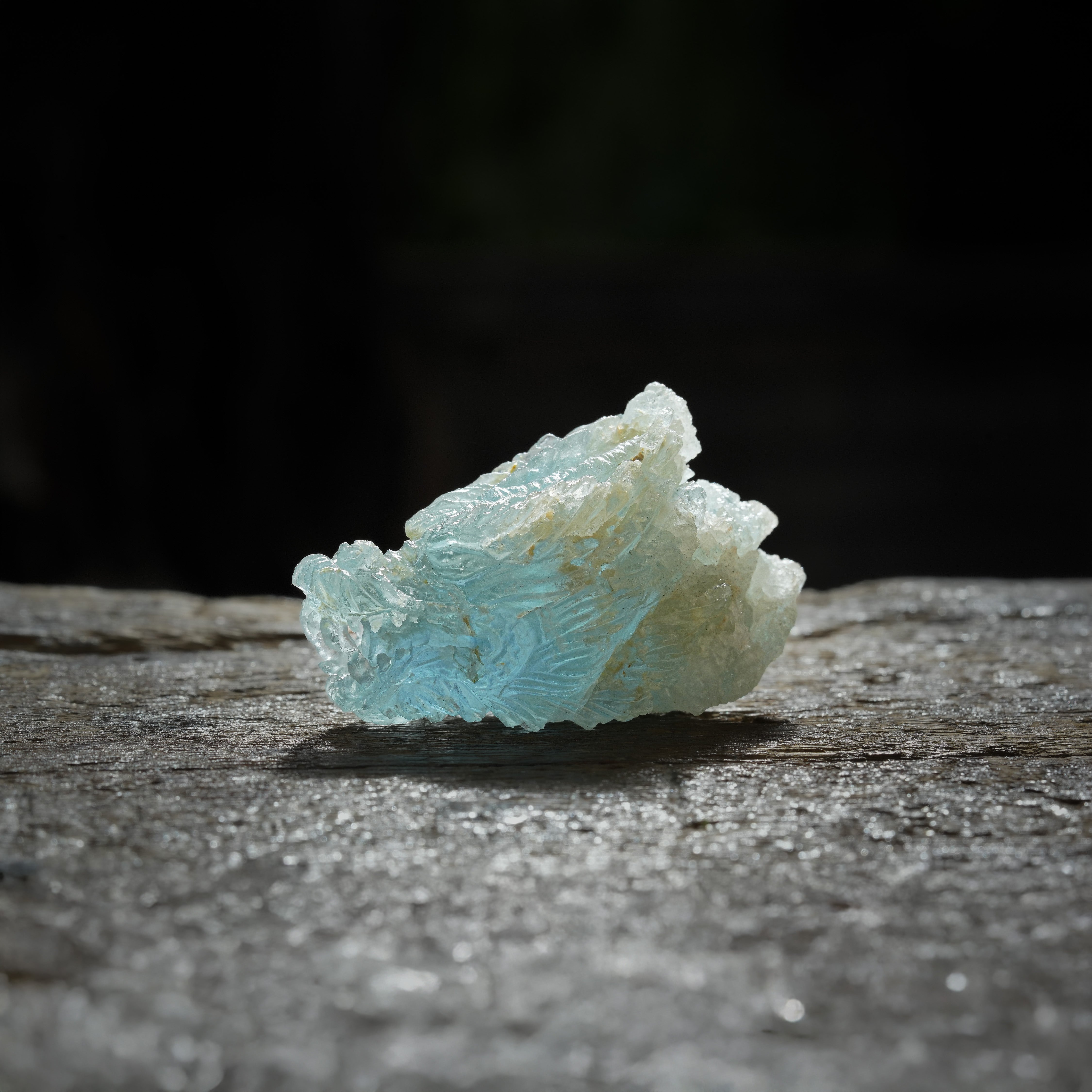 Starborn Hand Carved Aquamarine Dragon Head