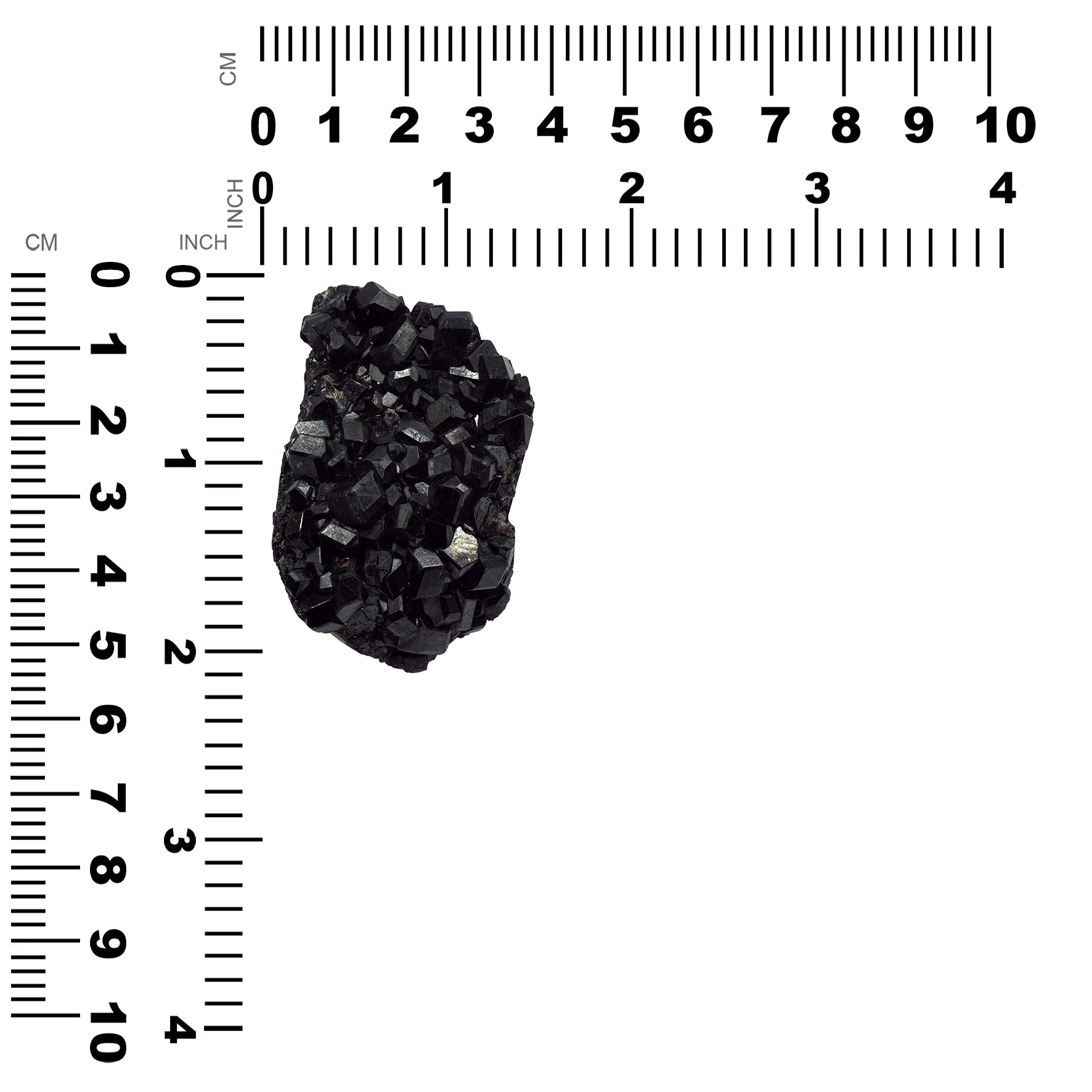 Roher schwarzer Granatkristall von Starborn, 288,10 ct