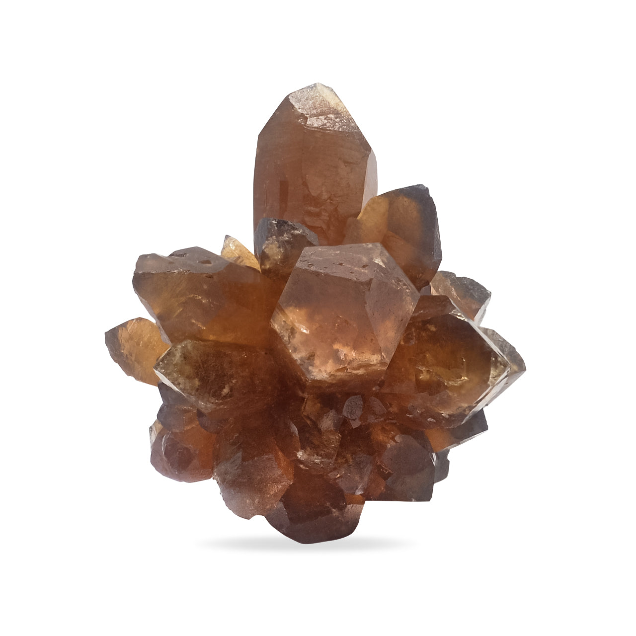 Espécimen de cristal de racimo de citrino natural Starborn de 75 quilates - 1 pieza