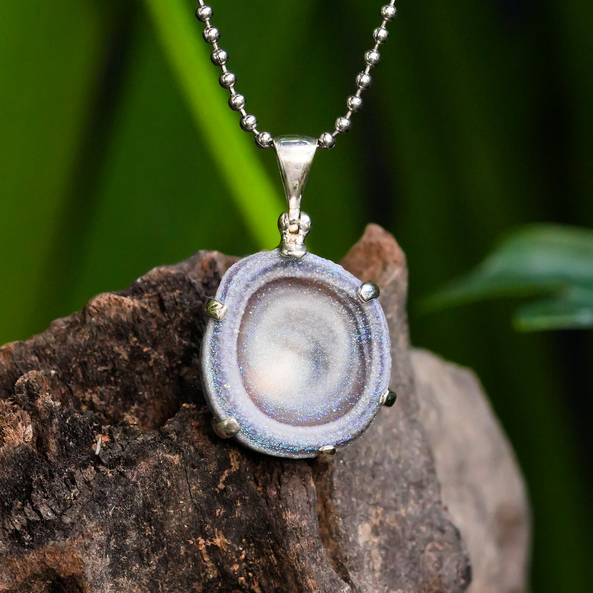 Colgante de Amatista Registradora Starborn en Plata Esterlina 1.75" de Alto - 1 pieza