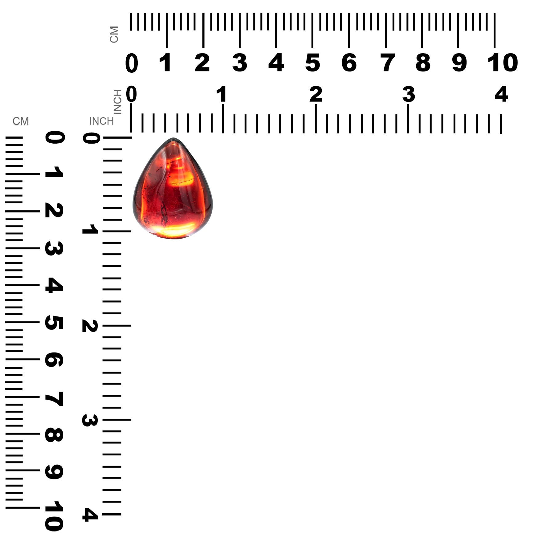 Starborn Brazilian Spessartite Garnet Pear Cabochon 55cts - 1 Piece