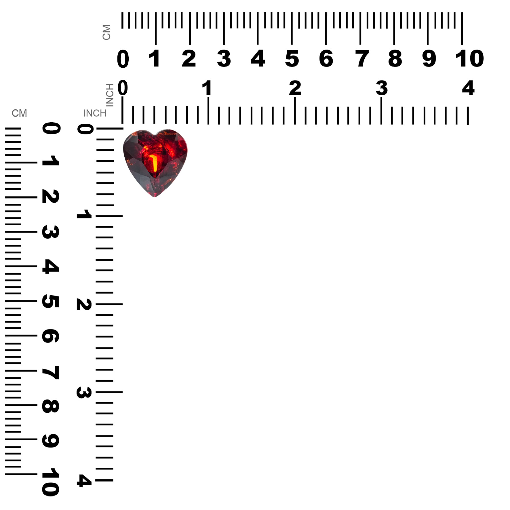 Starborn Brazilian Spessartite Garnet Faceted Heart 39cts - 1 Piece