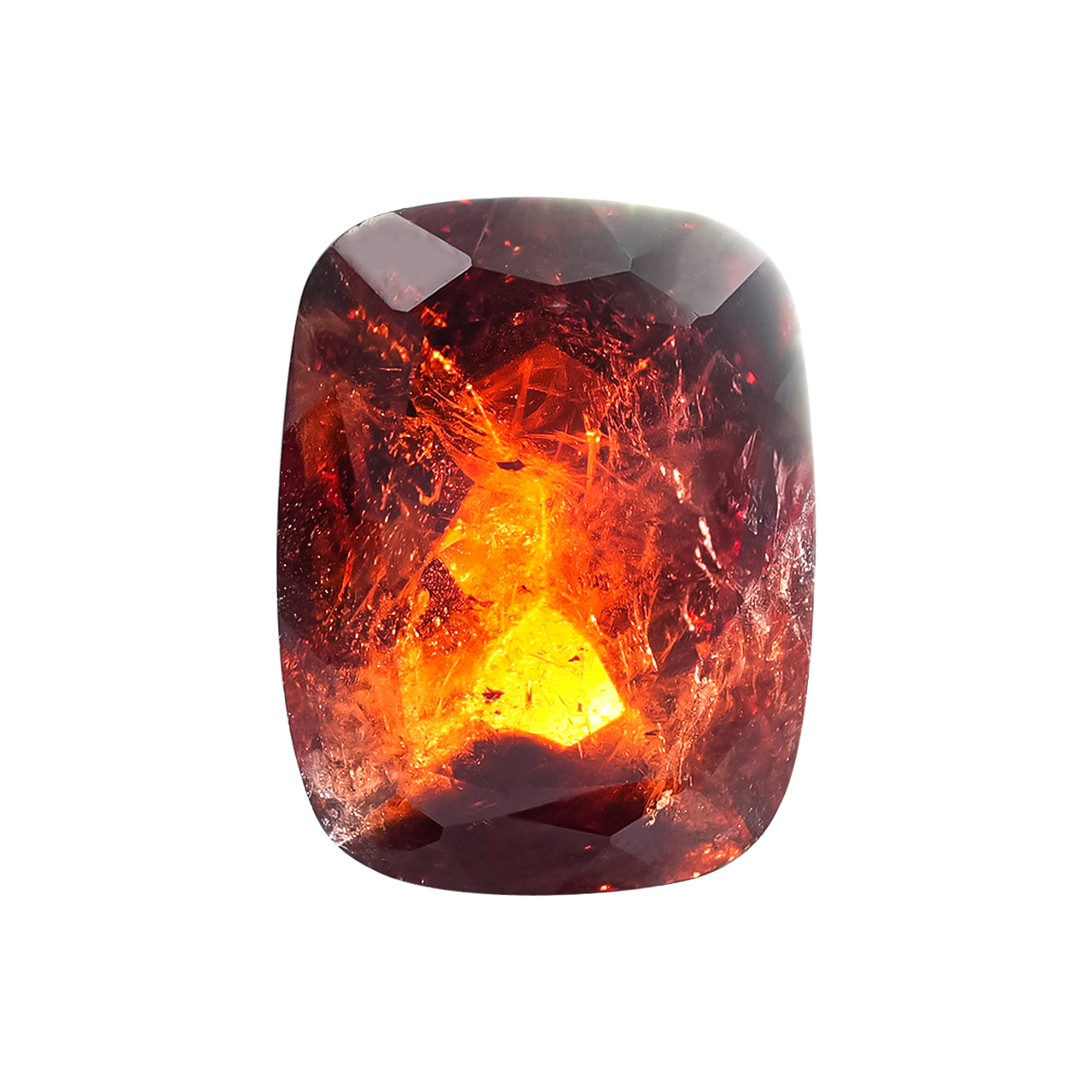 Starborn Brazilian Spessartite Garnet Faceted Rectangle 26.5cts - 1 Piece