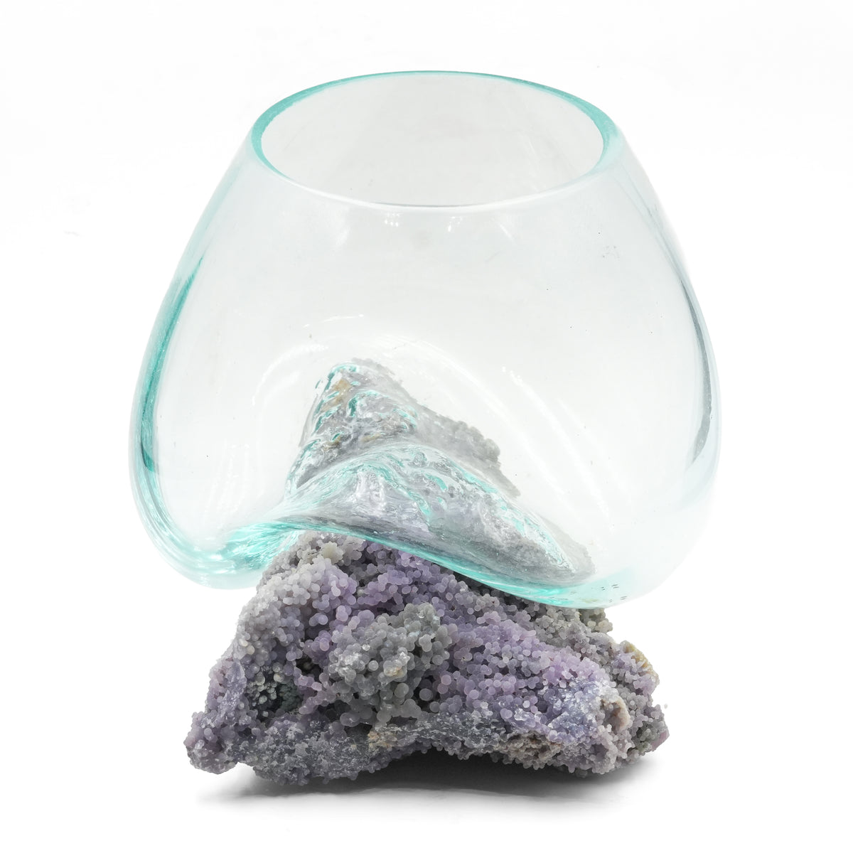 [TEMPLATE] Starborn Schale aus geschmolzenem Glas auf Trauben-Chalcedon