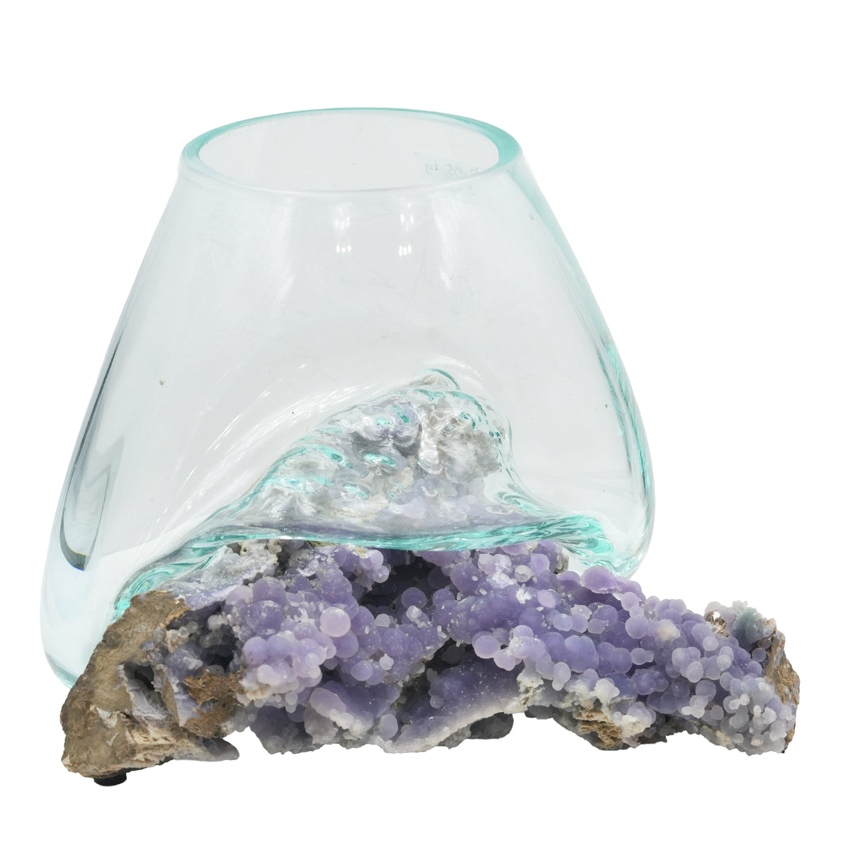 [TEMPLATE] Starborn Schale aus geschmolzenem Glas auf Trauben-Chalcedon