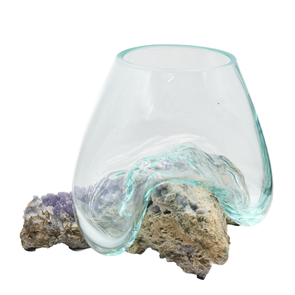 [TEMPLATE] Starborn Schale aus geschmolzenem Glas auf Trauben-Chalcedon