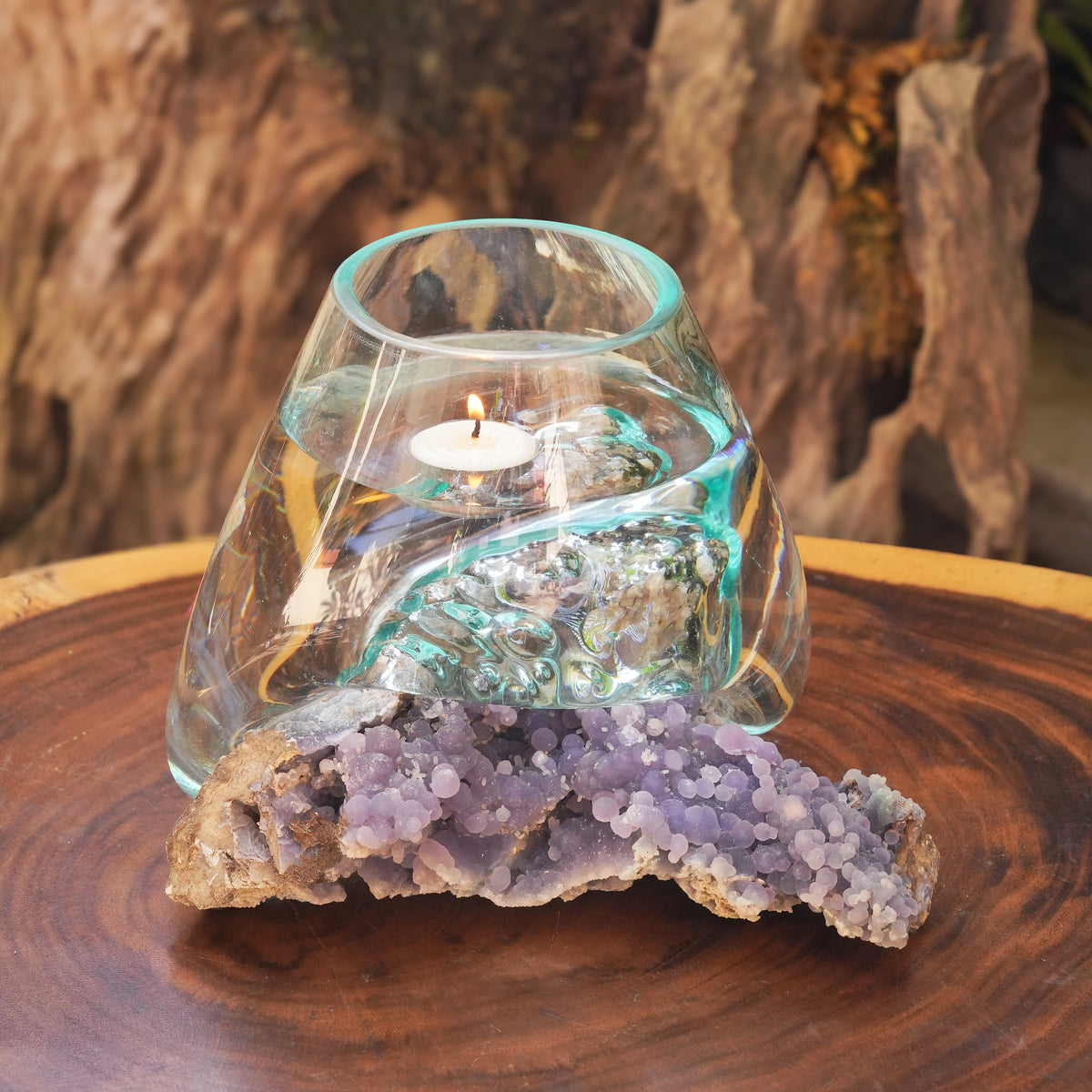 [TEMPLATE] Starborn Schale aus geschmolzenem Glas auf Trauben-Chalcedon