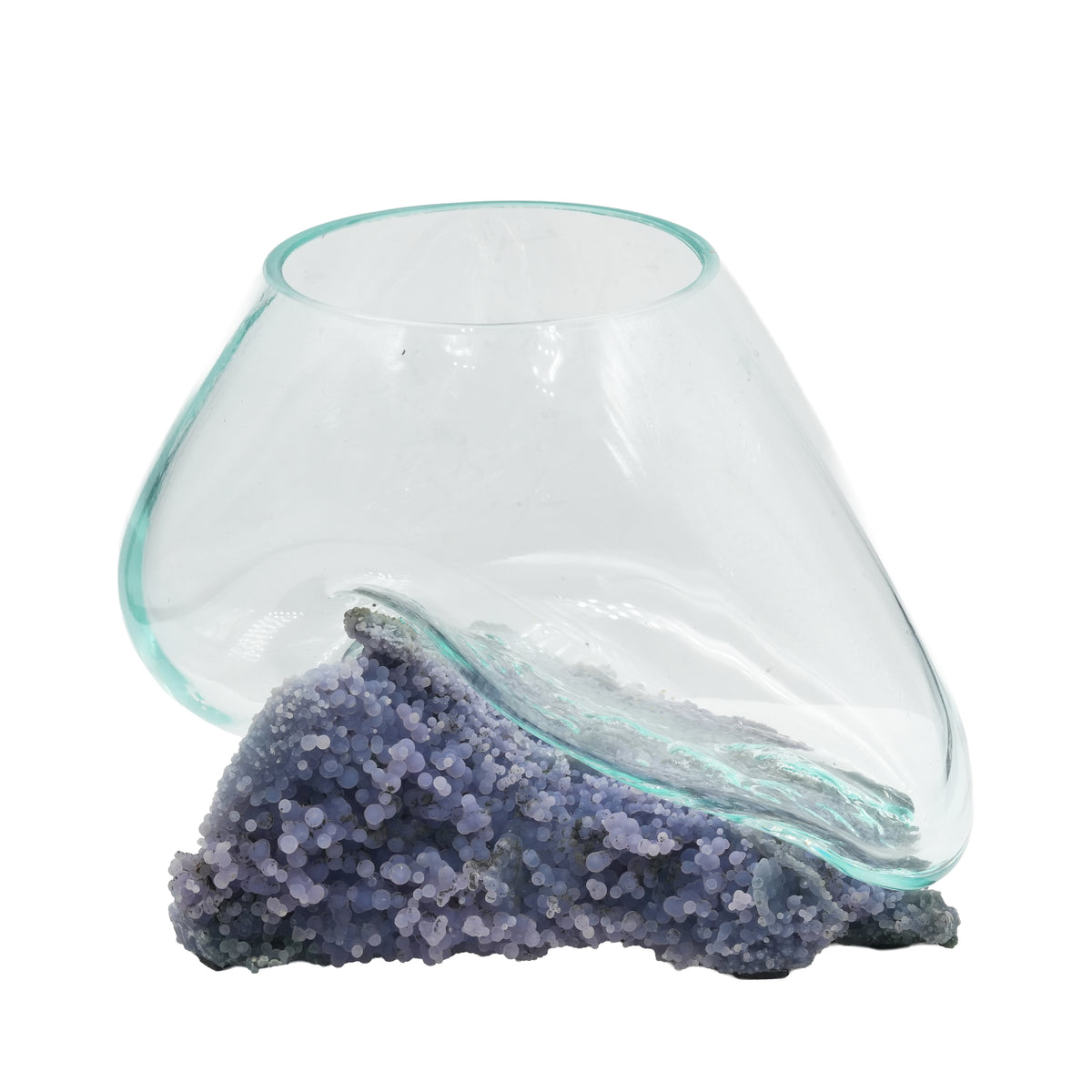 [TEMPLATE] Starborn Schale aus geschmolzenem Glas auf Trauben-Chalcedon