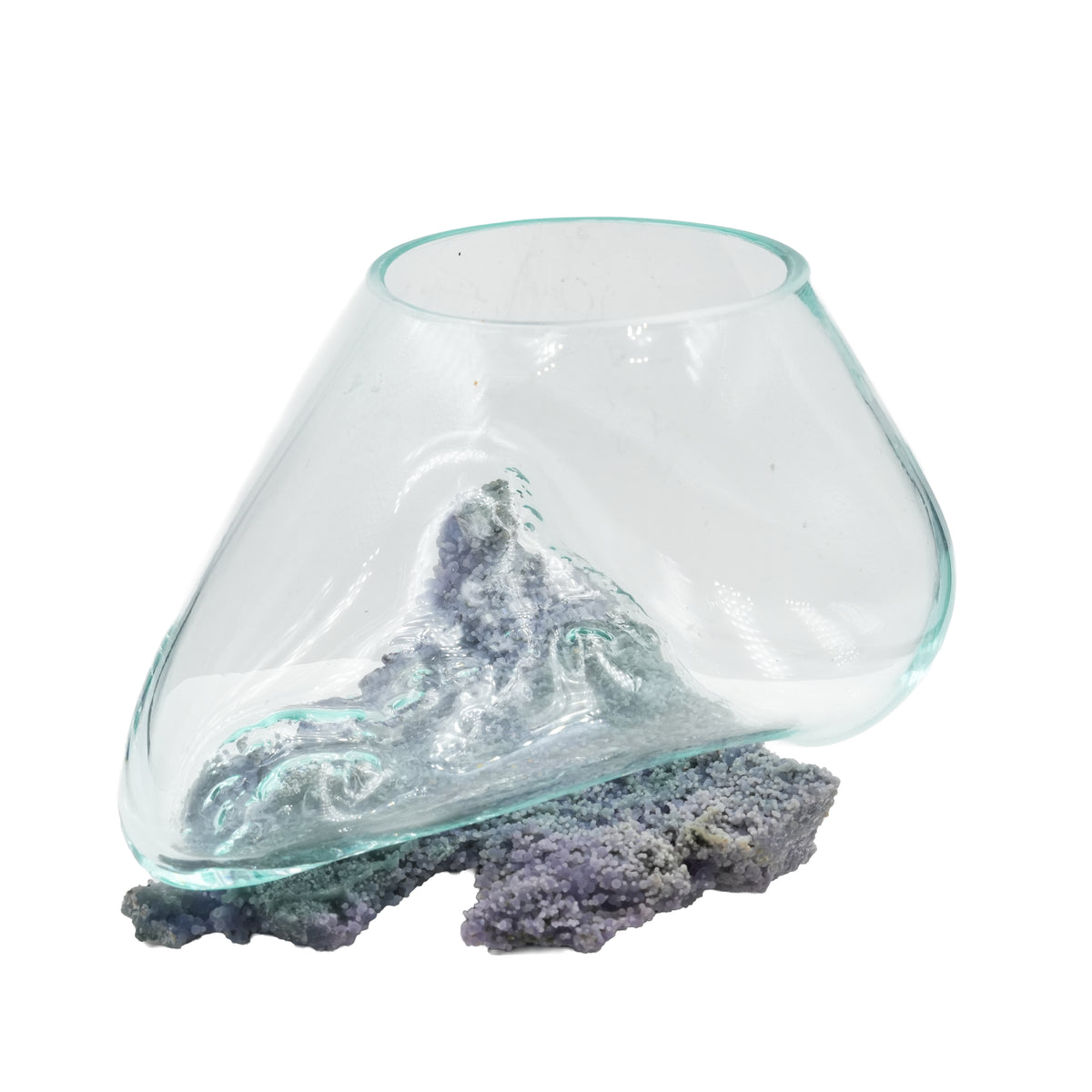 [TEMPLATE] Starborn Schale aus geschmolzenem Glas auf Trauben-Chalcedon