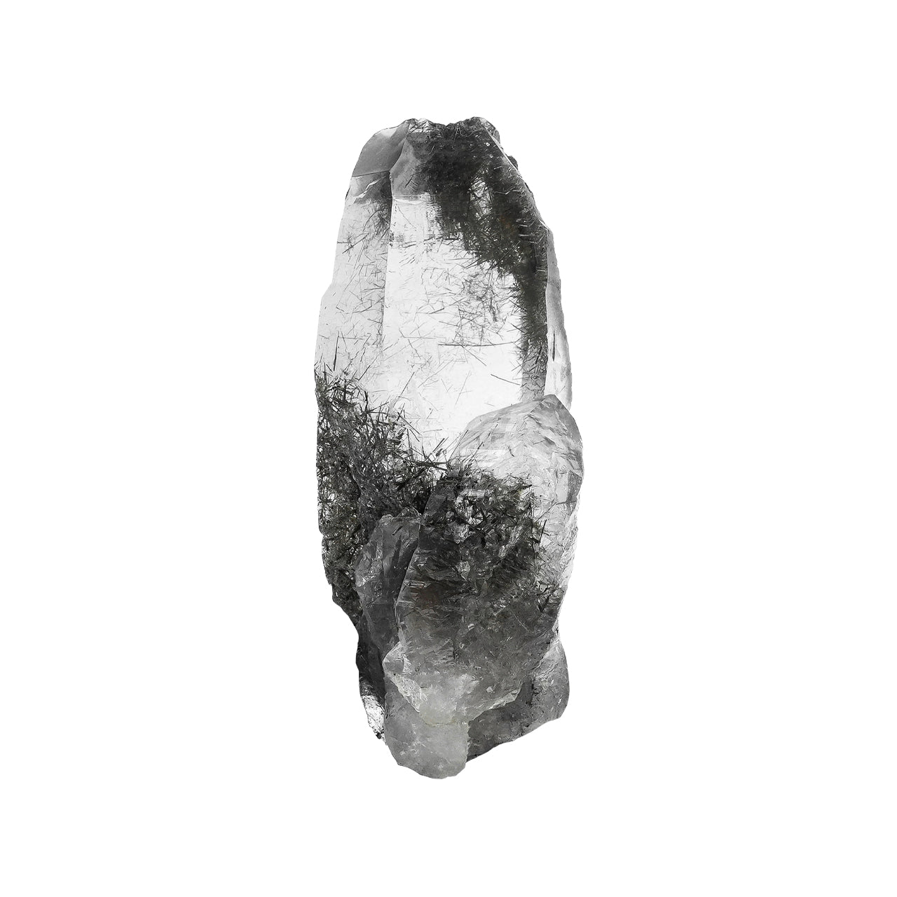Clear Quartz Crystal with Black Rutile Collector's Specimen 30.3g
