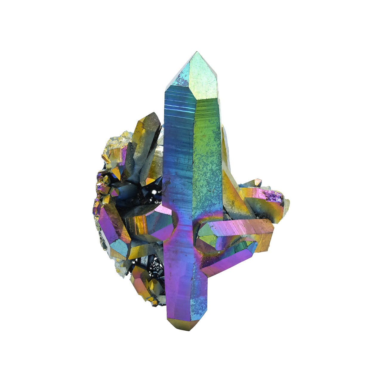Racimo de cuarzo de titanio arcoíris Starborn 132,5 cts