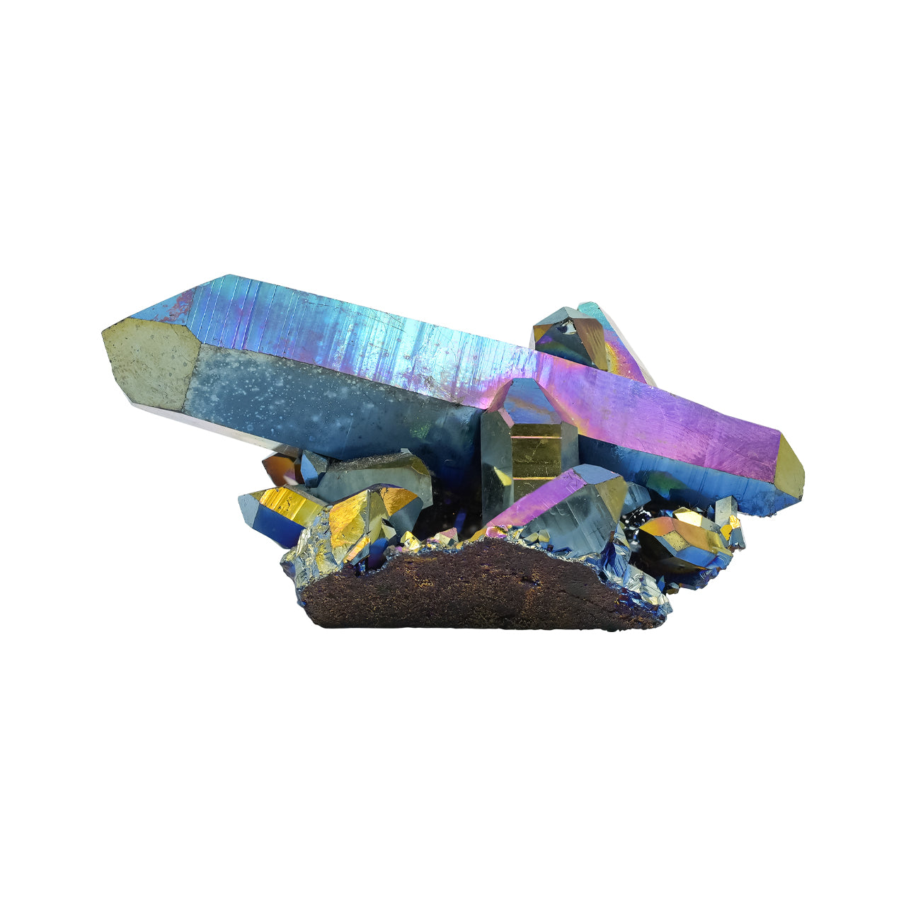 Racimo de cuarzo de titanio arcoíris Starborn 132,5 cts