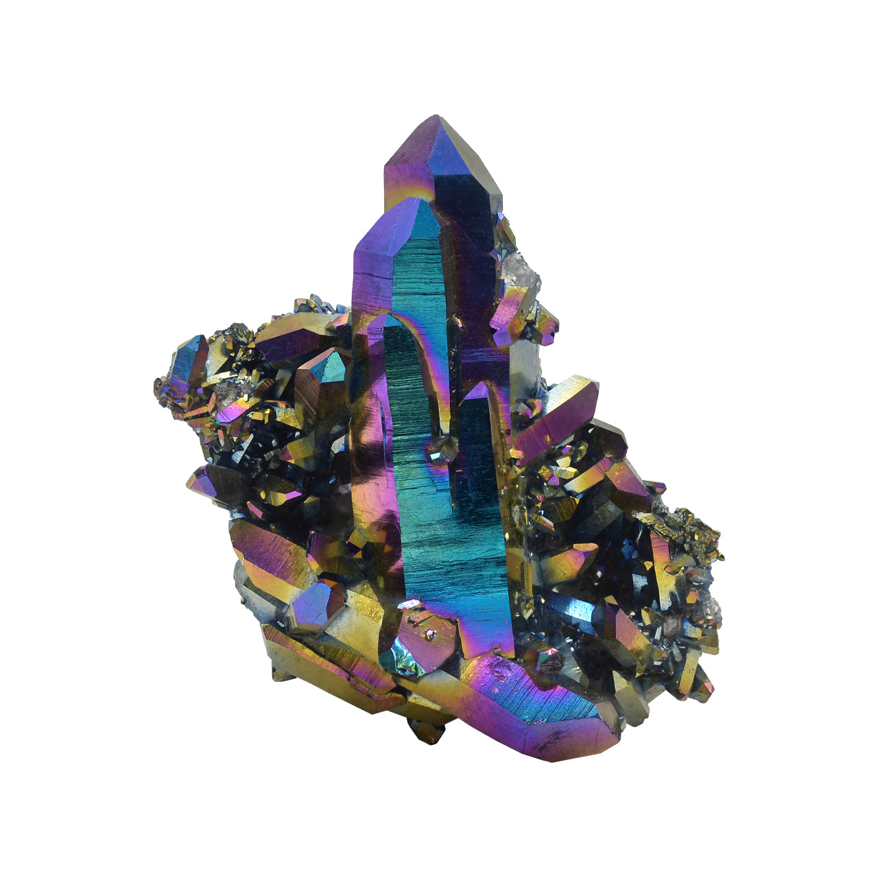 Racimo de cuarzo de titanio arcoíris Starborn 284,9 cts - 1 pieza