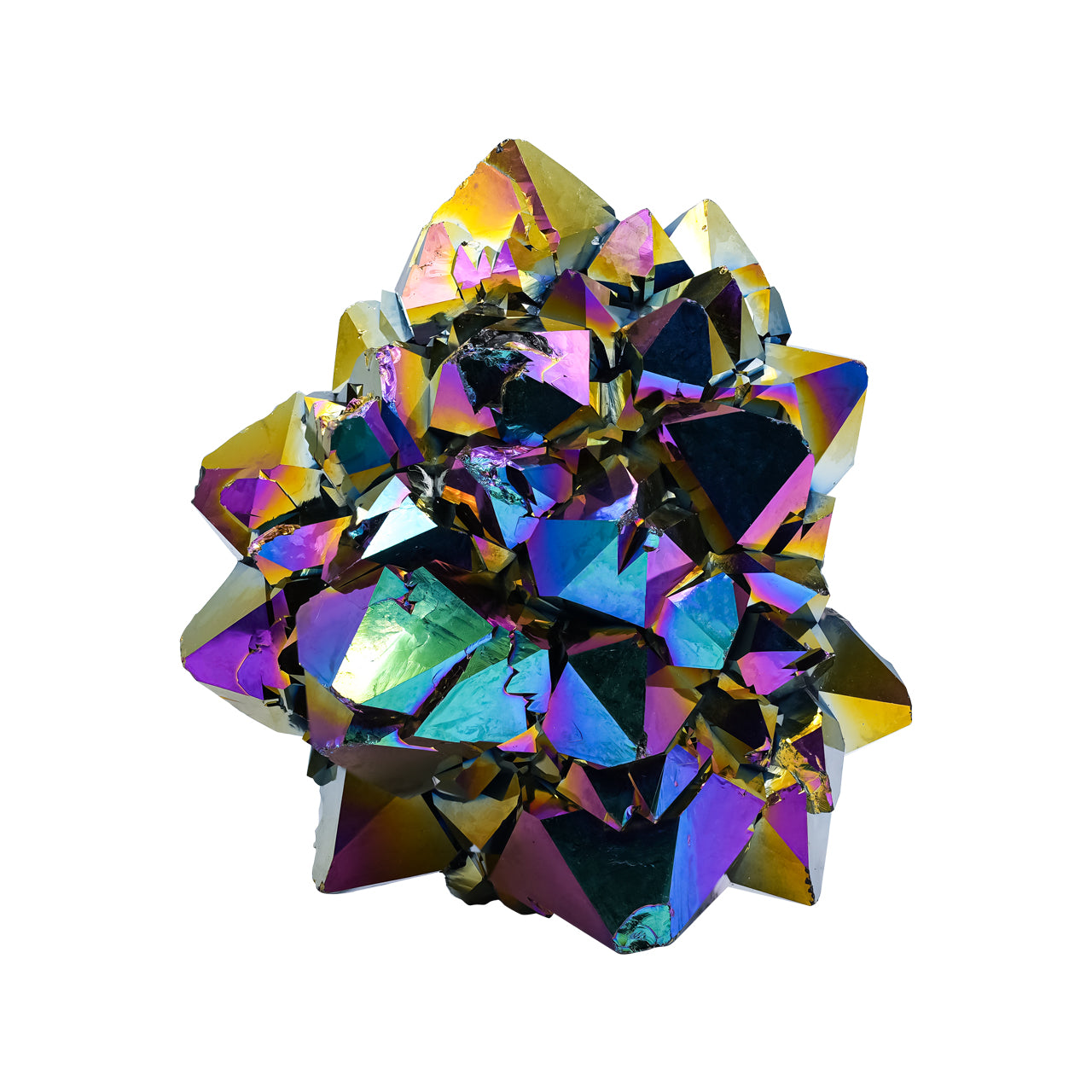 Rainbow Titanium Quartz Cluster