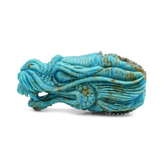 New Arizona Turquoise Dragon Head Carving