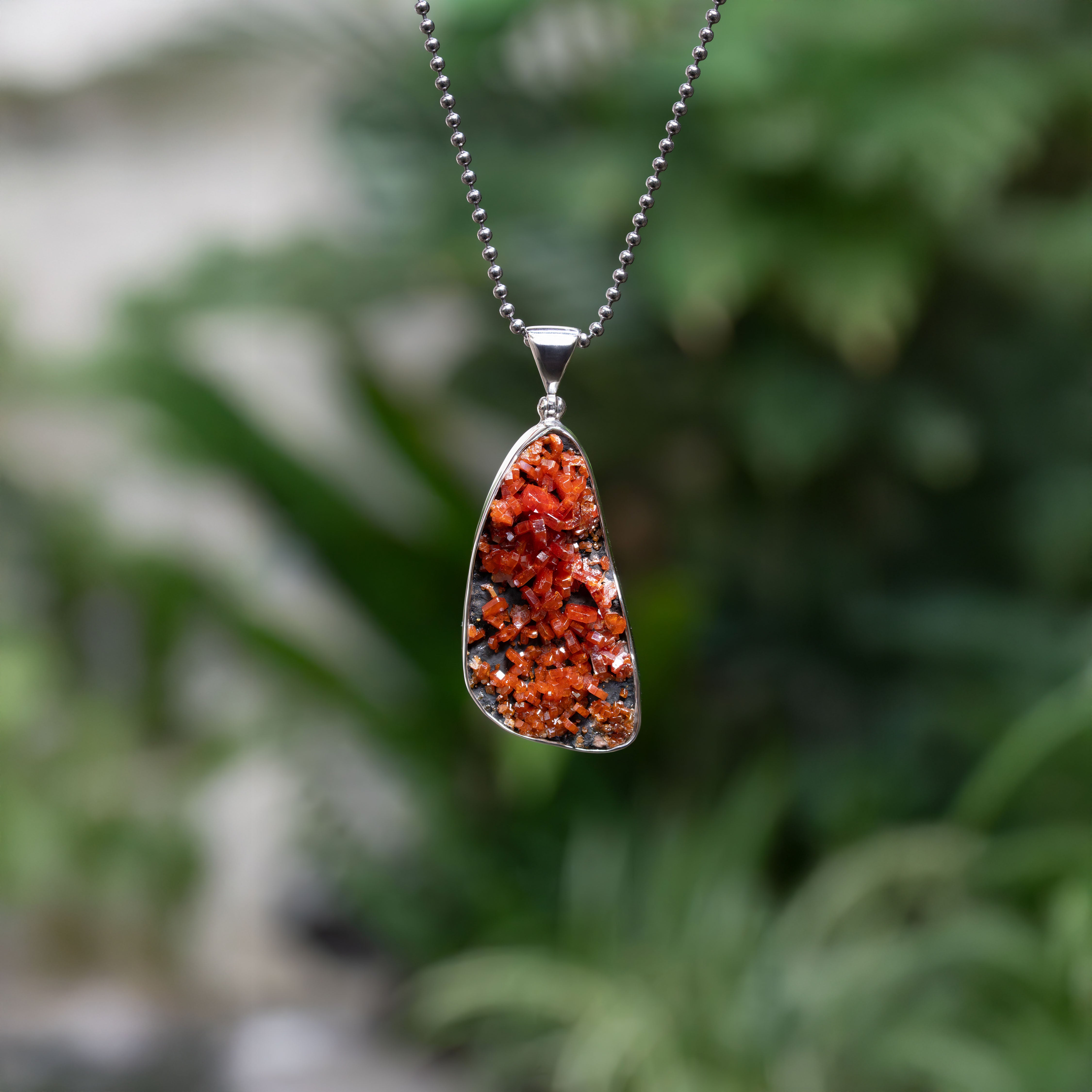 Starborn Vanadinite Bezel Style Pendant in Sterling Silver - 1 Piece