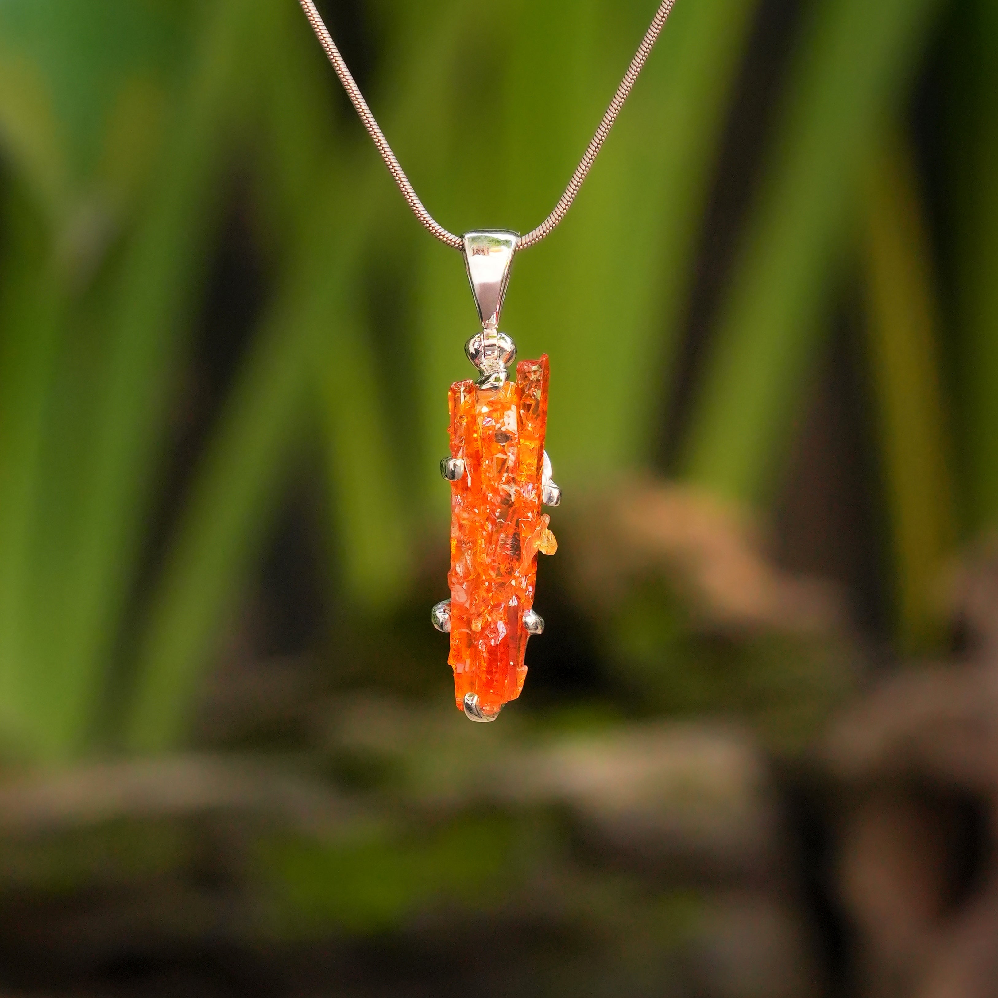 Starborn Zincite Pendant in Sterling Silver