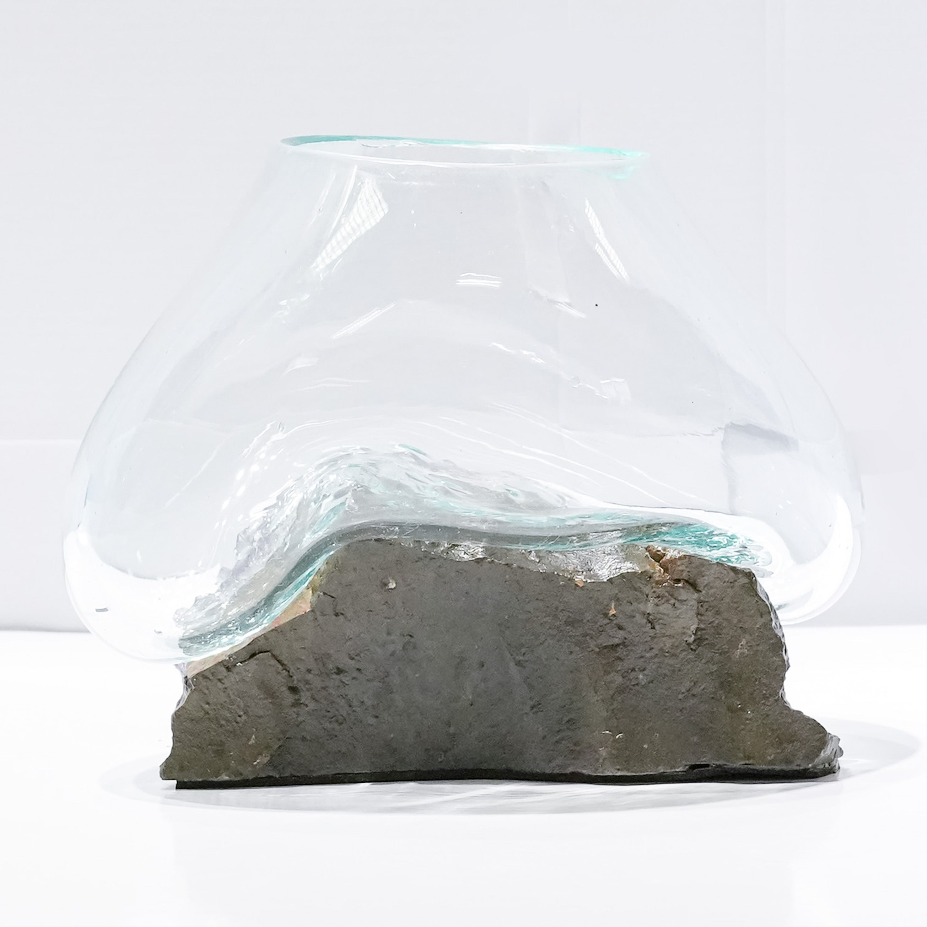 Starborn Molten Glass Display Bowl on Amethyst Basalt