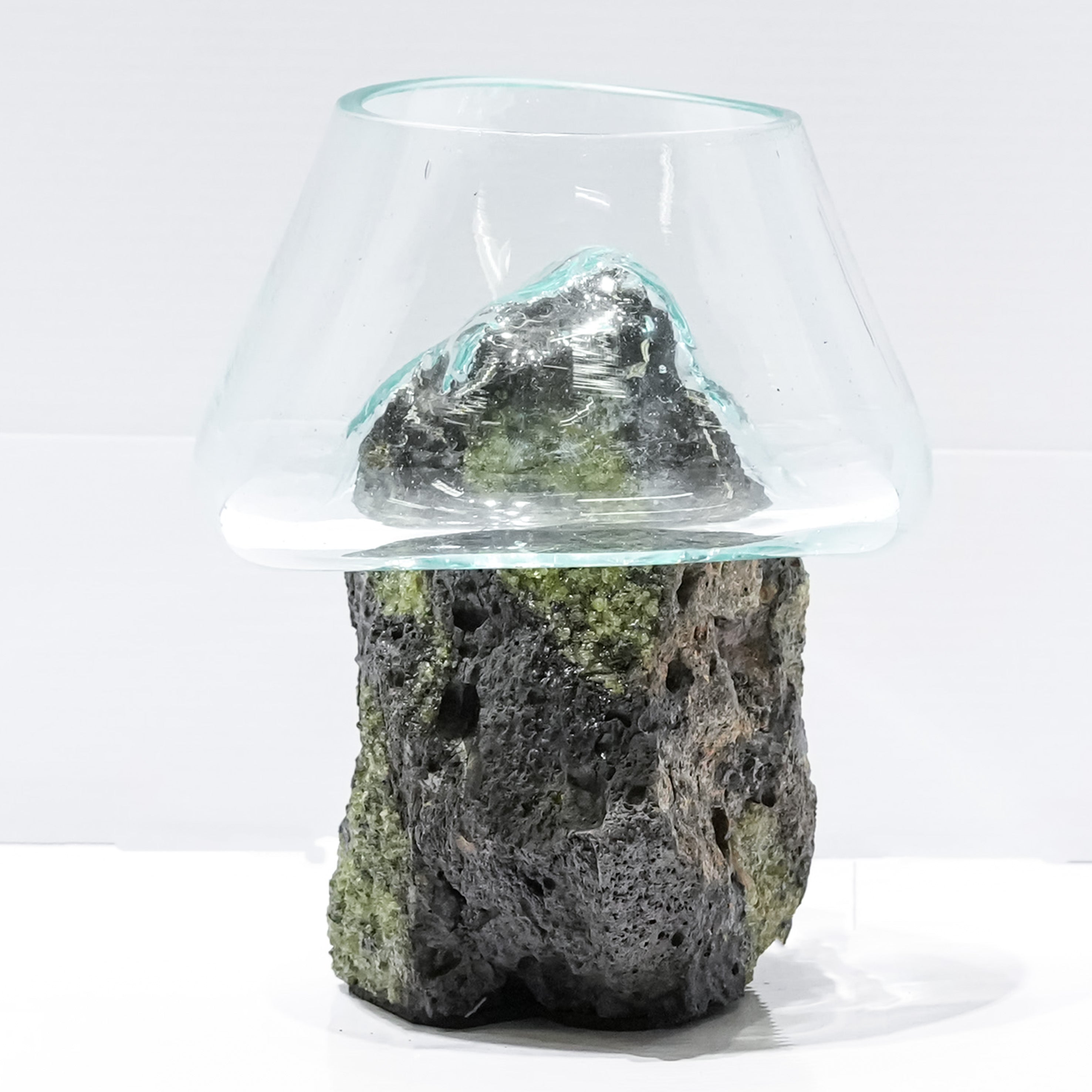 Starborn Molten Glass Display Bowl on Arizona Peridot