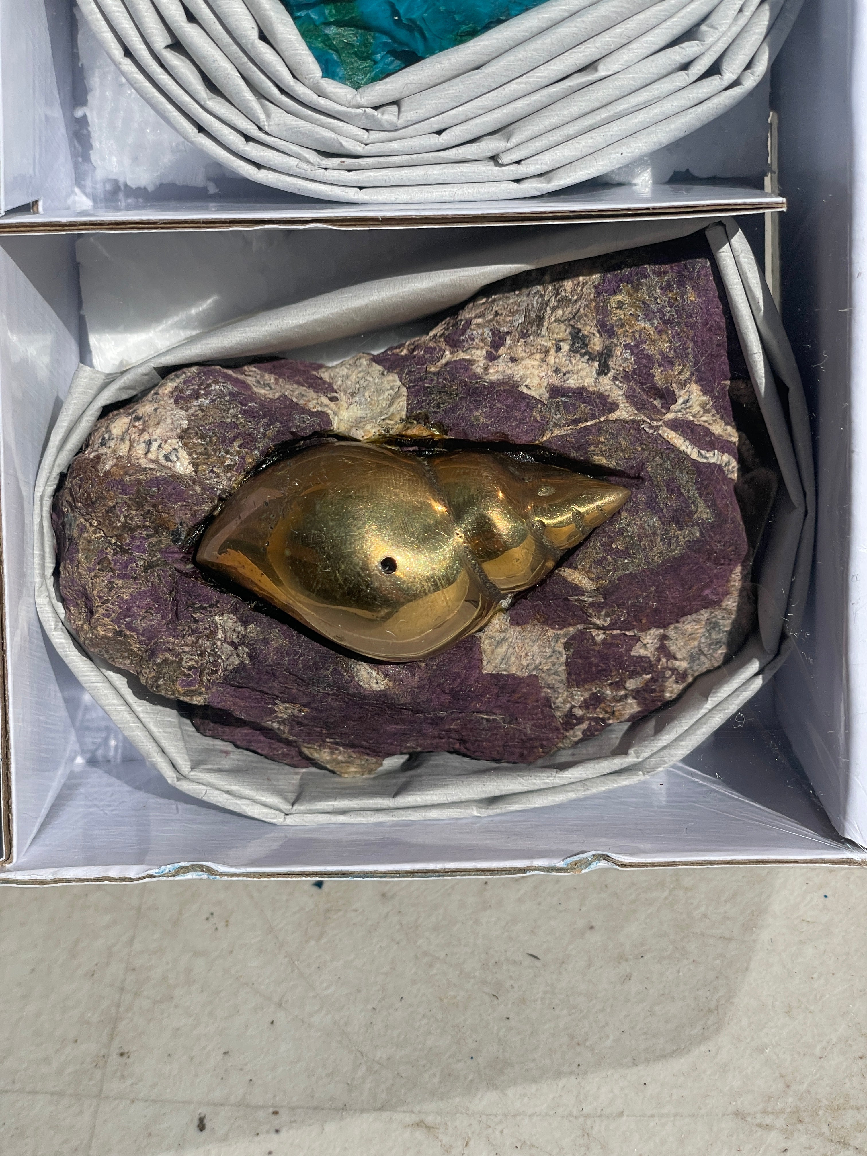 Starborn Mixed Brass Incense Holder with Mixed Stone Base - 12 Pieces