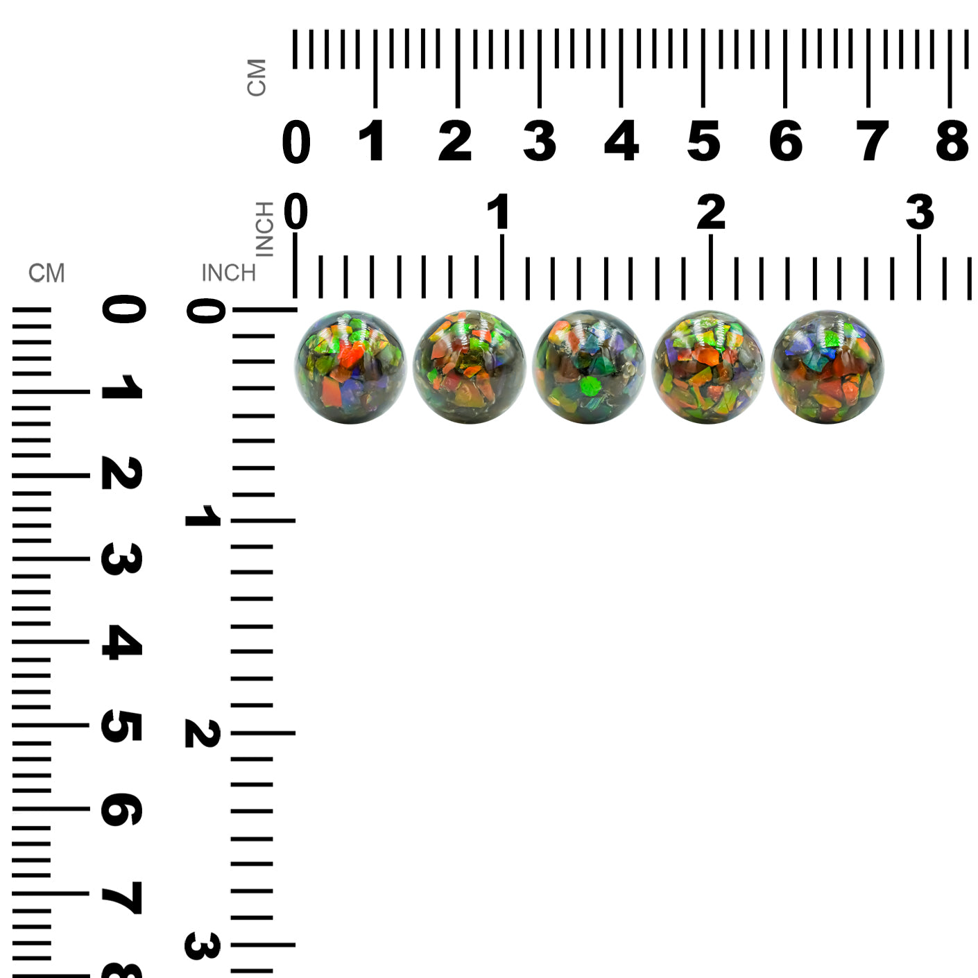 14 mm Ammolite Beads with Drill