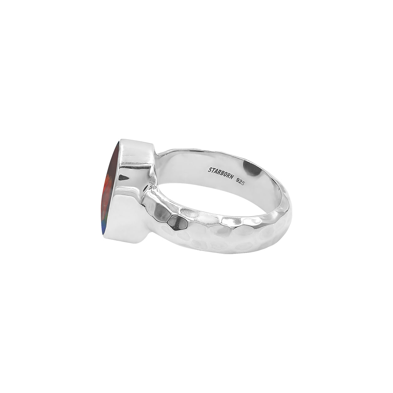 Ammolite Free-Form Cabochons Ring