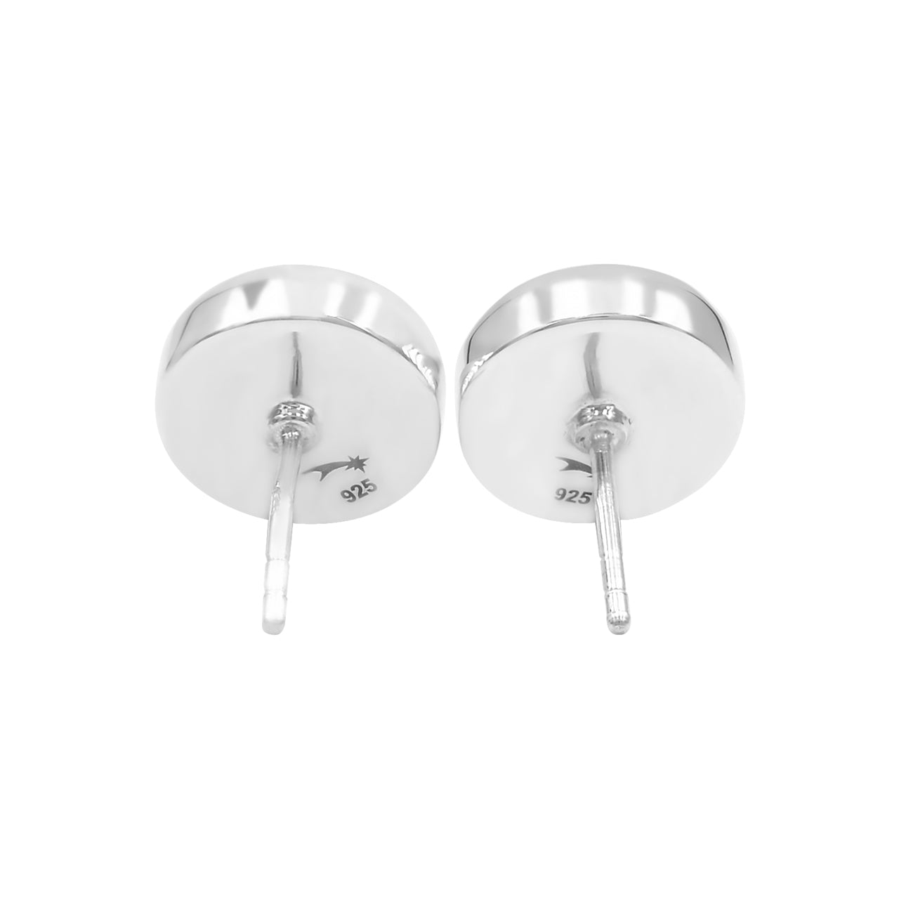 Ammonite Post Style Earrings Round 10mm