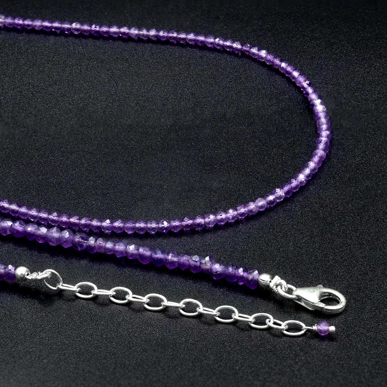 Amethyst Crystal Bead Necklace