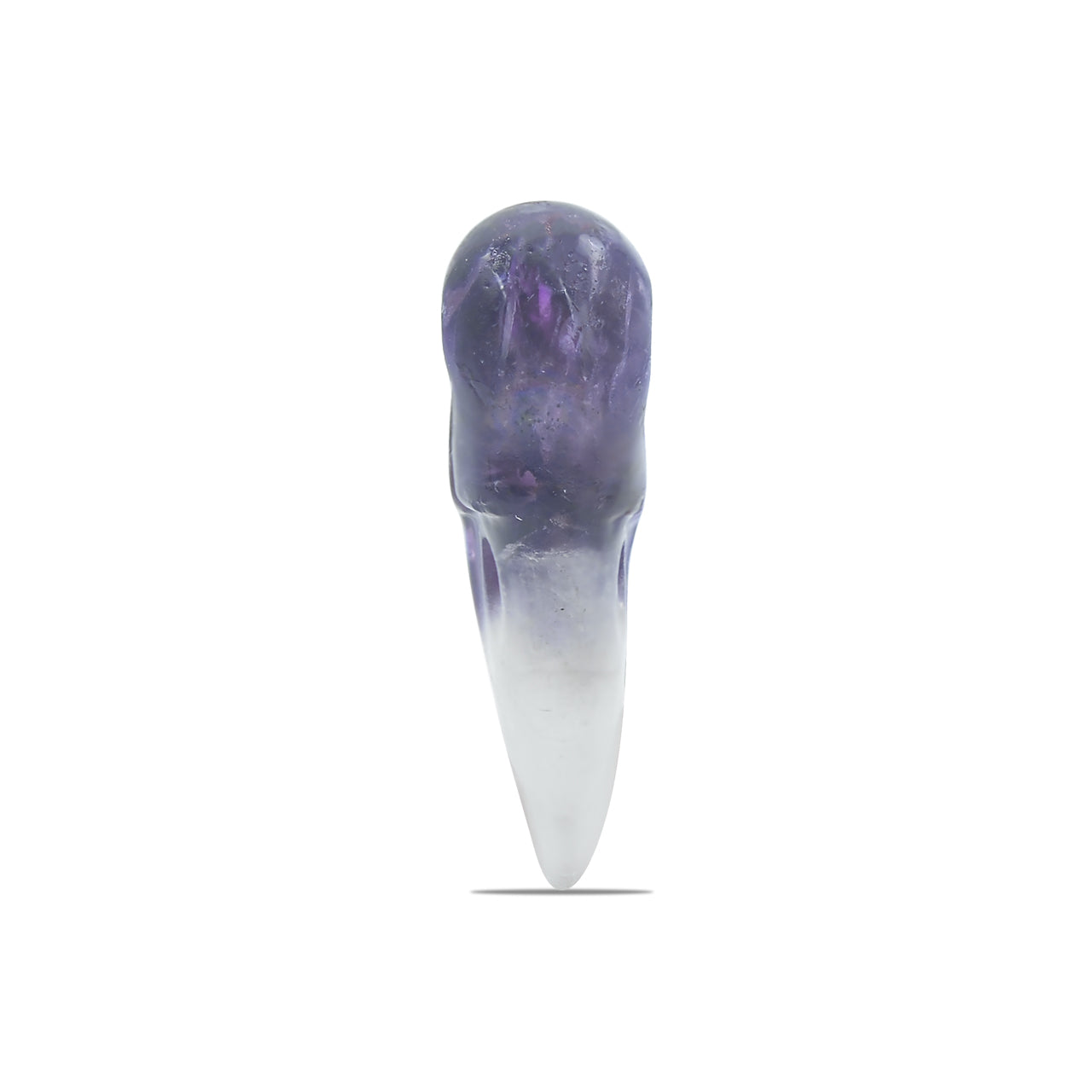 Carved Amethys Crystal Raven Skull
