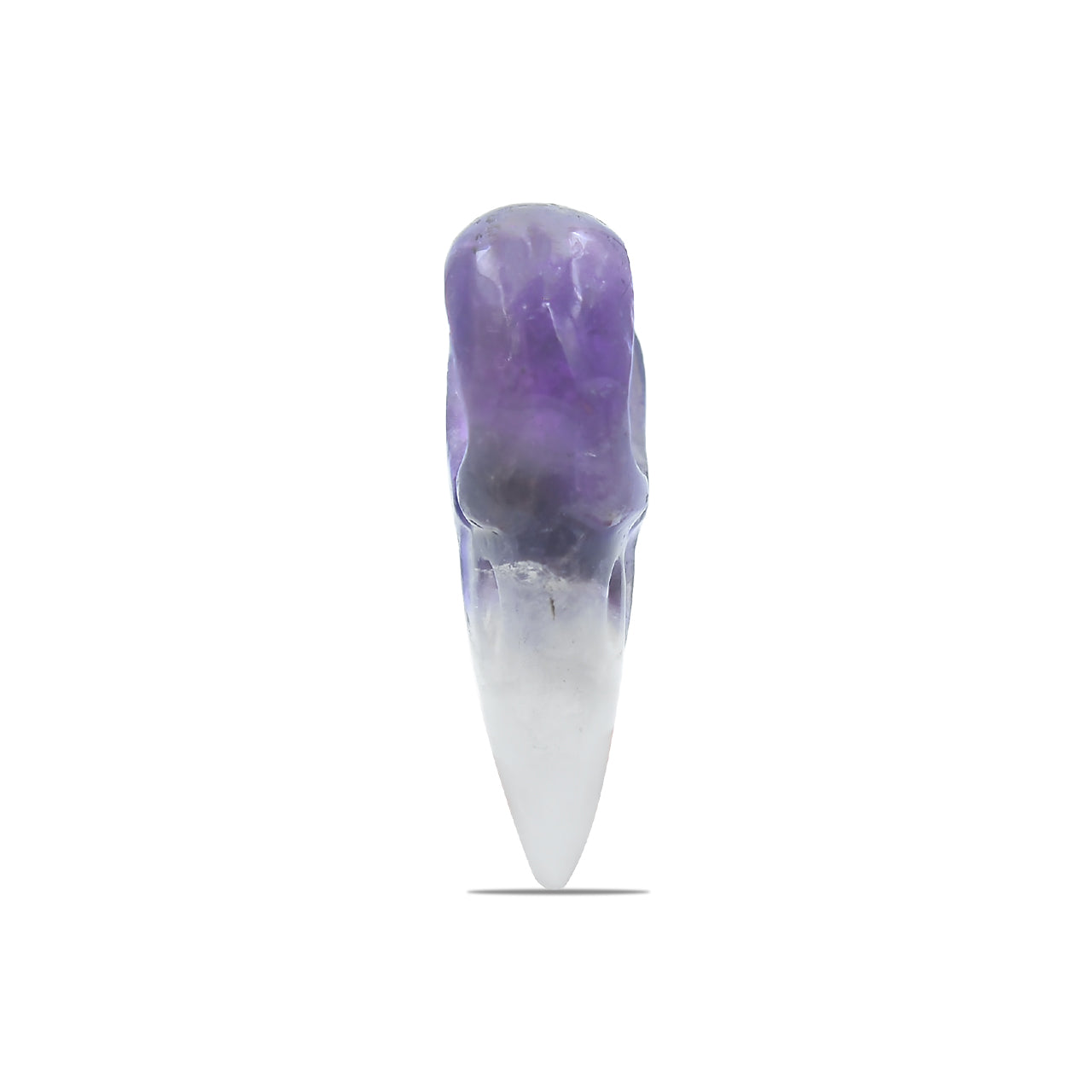 Carved Amethys Crystal Raven Skull