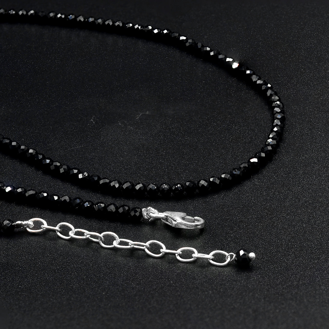 Black Spinel Bead Necklace
