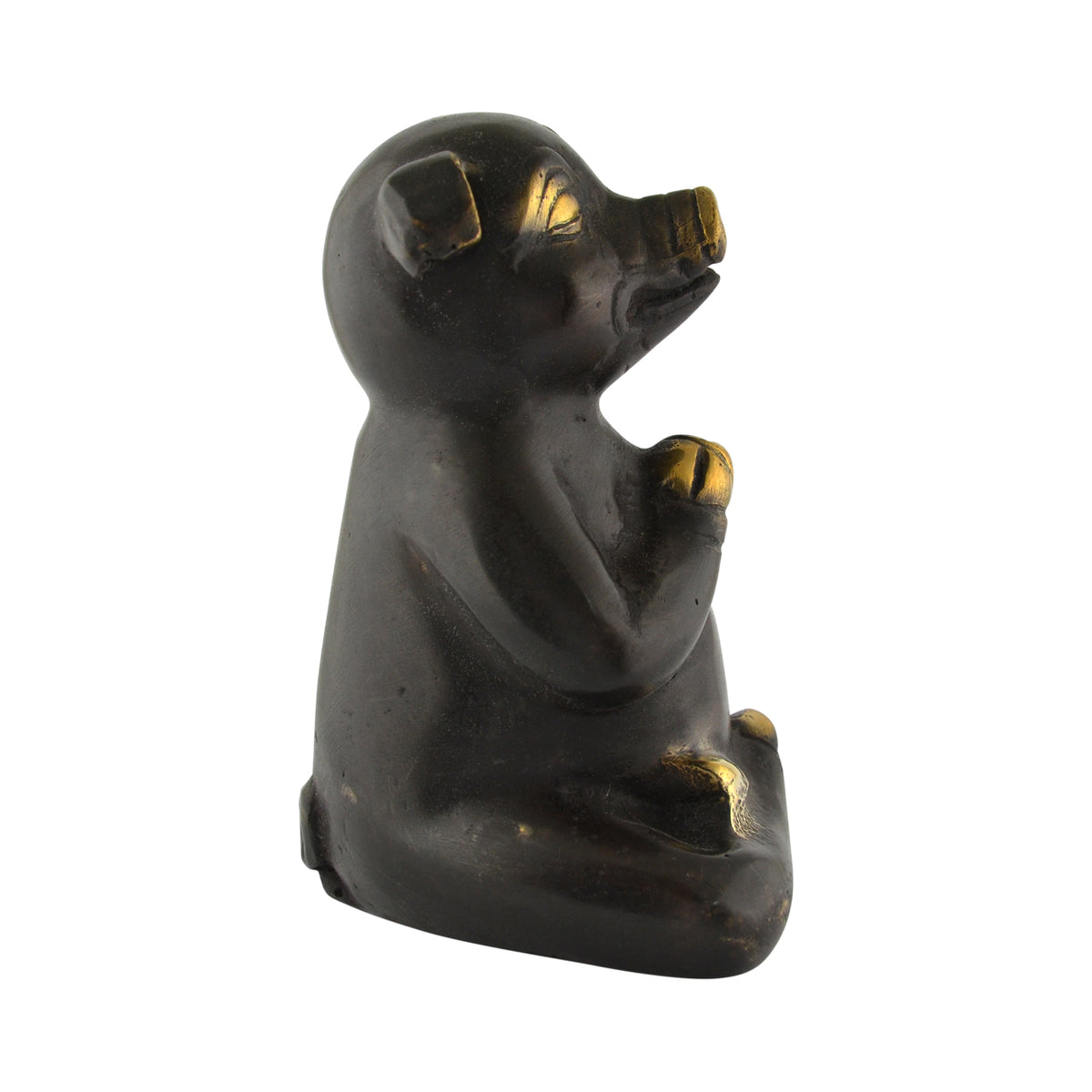 Pig Yoga Brass Statue