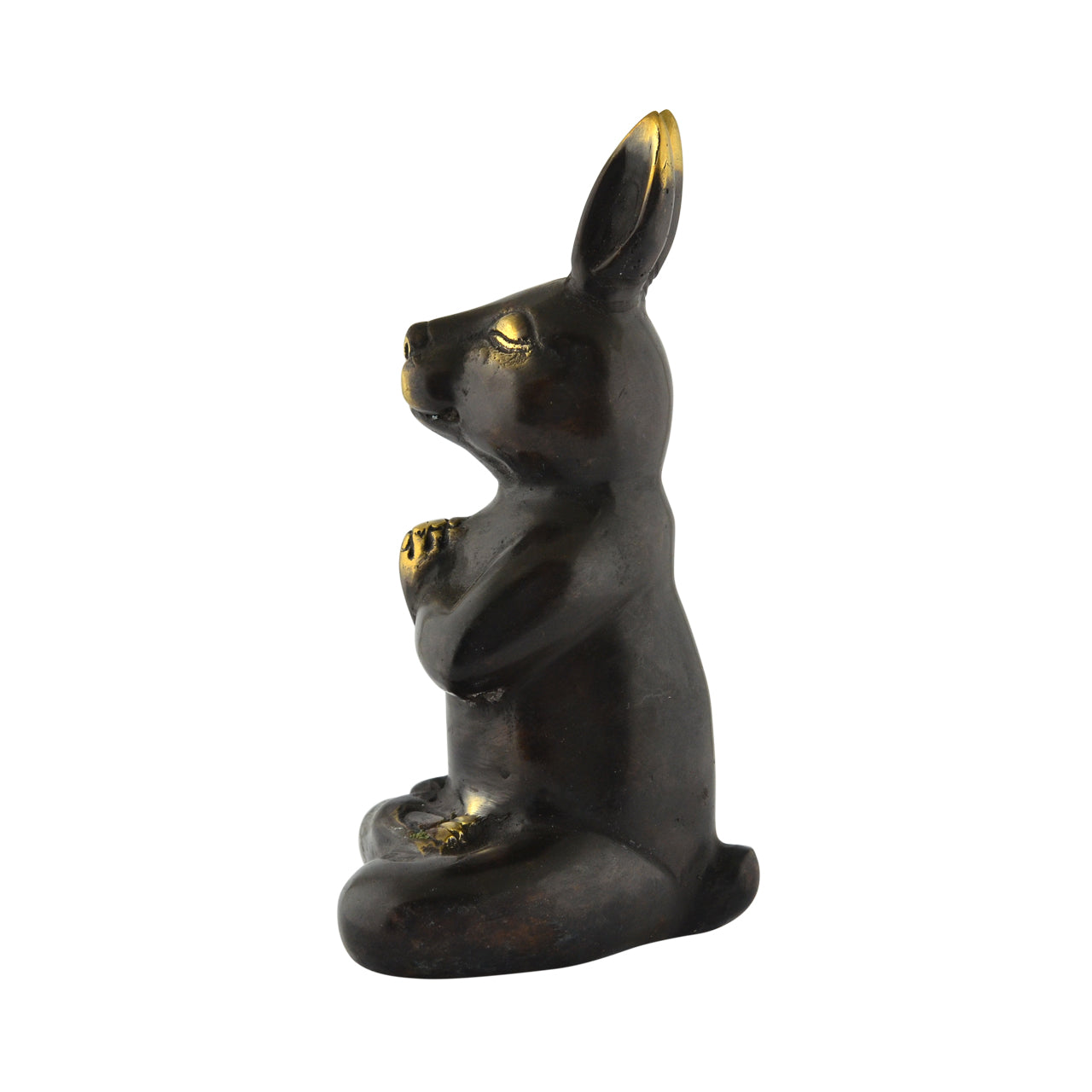 Rabbit Yoga Brass Statue