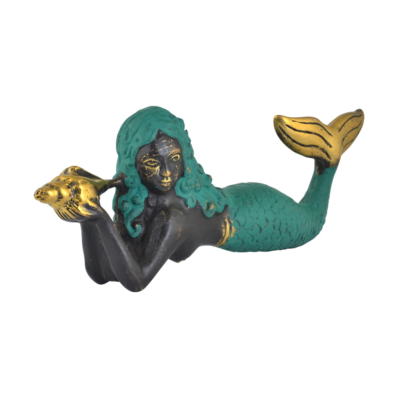 Mermaid Brass Statue