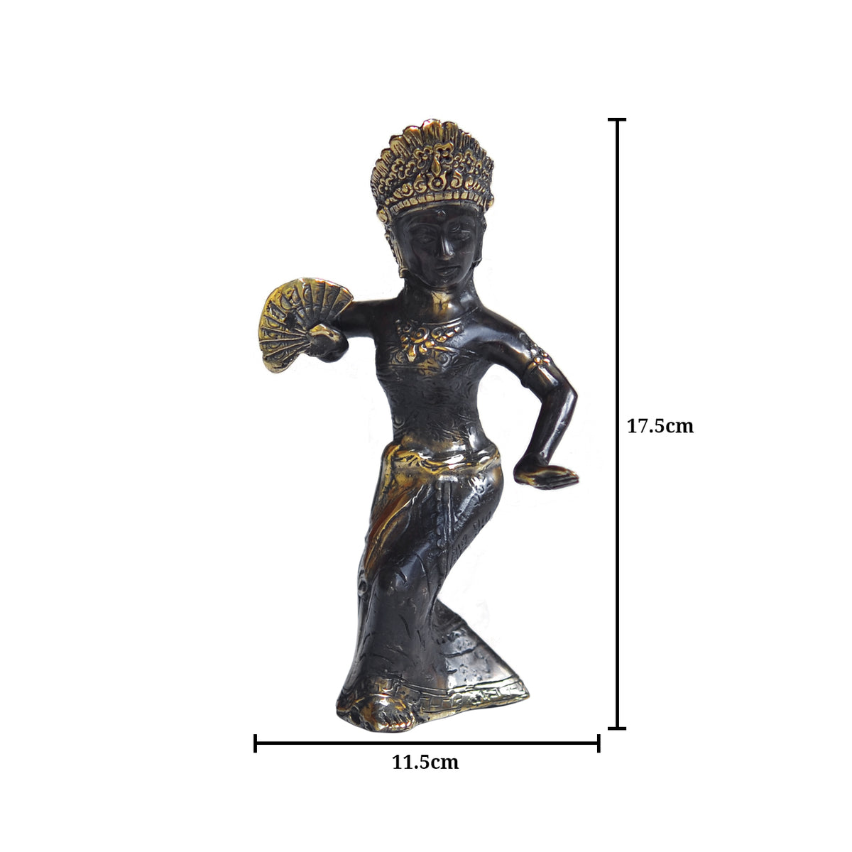 Balinese Girl Dance Brass Statue