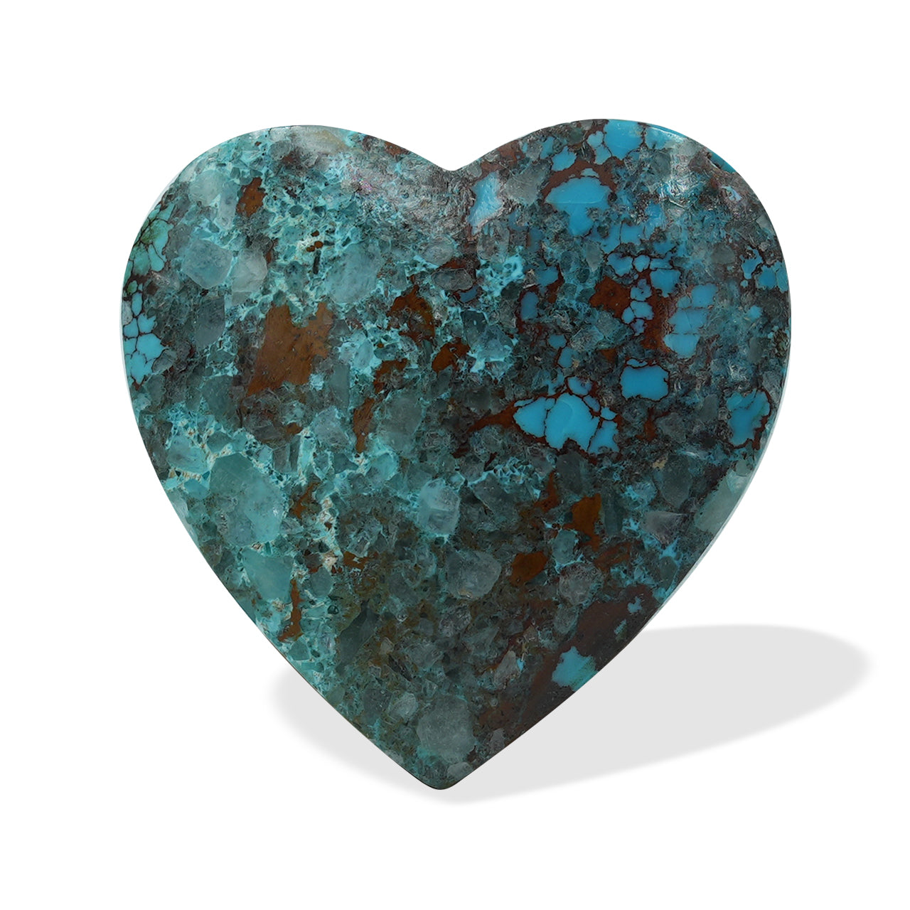 The Chile Chrysocolla Heart Cabochon 20mm - 1 piece