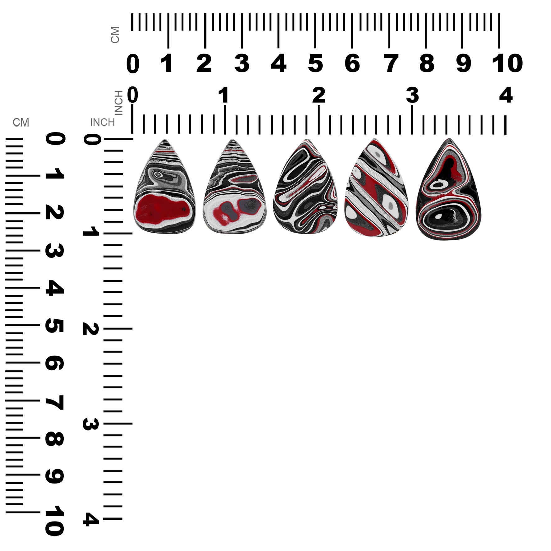 Fordite Pear 27x18 mm