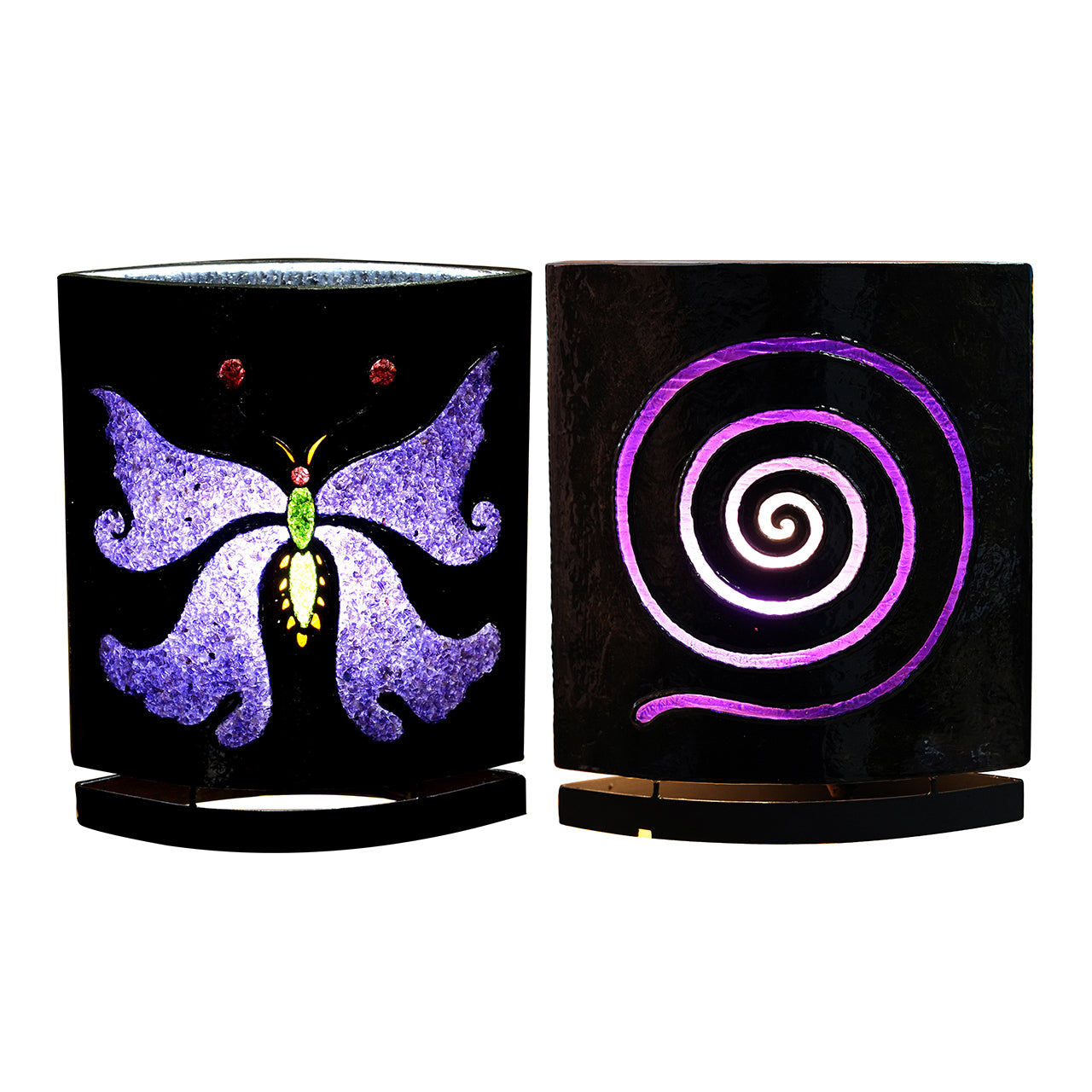 Butterfly Motif and Gemstones Table Lamp