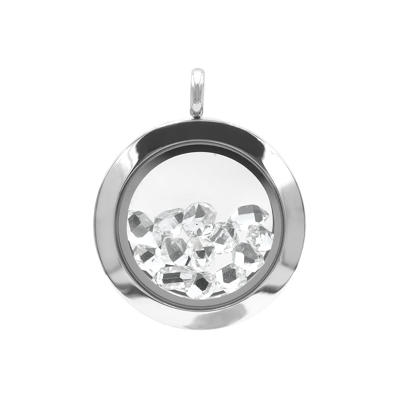 Herkimer Diamond Stainless-Steel Window Pendant Necklace