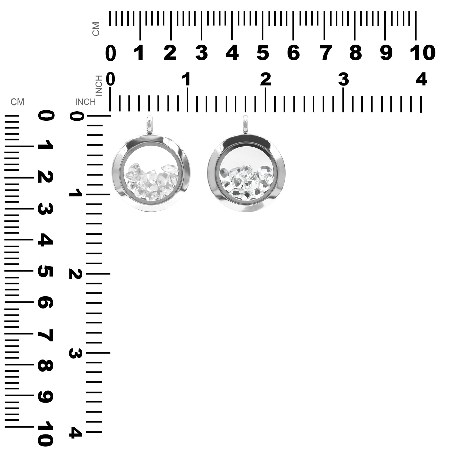 Herkimer Diamond Stainless-Steel Window Pendant Necklace