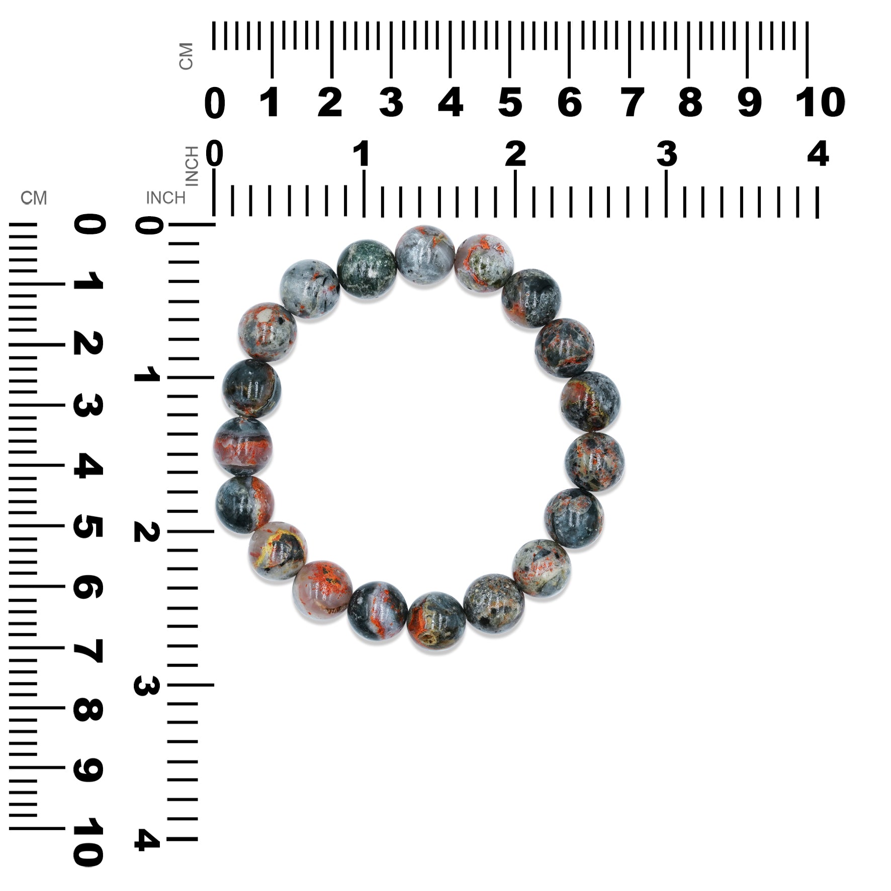 10 mm Magma Chalcedony Beaded  Bracelet