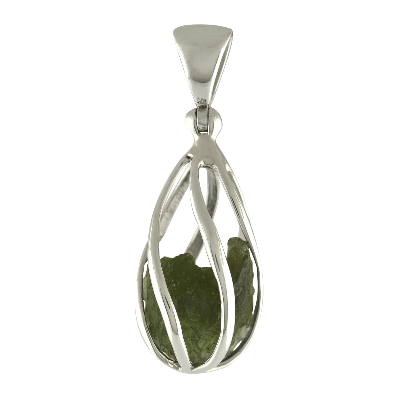Moldavite Cage Pendant