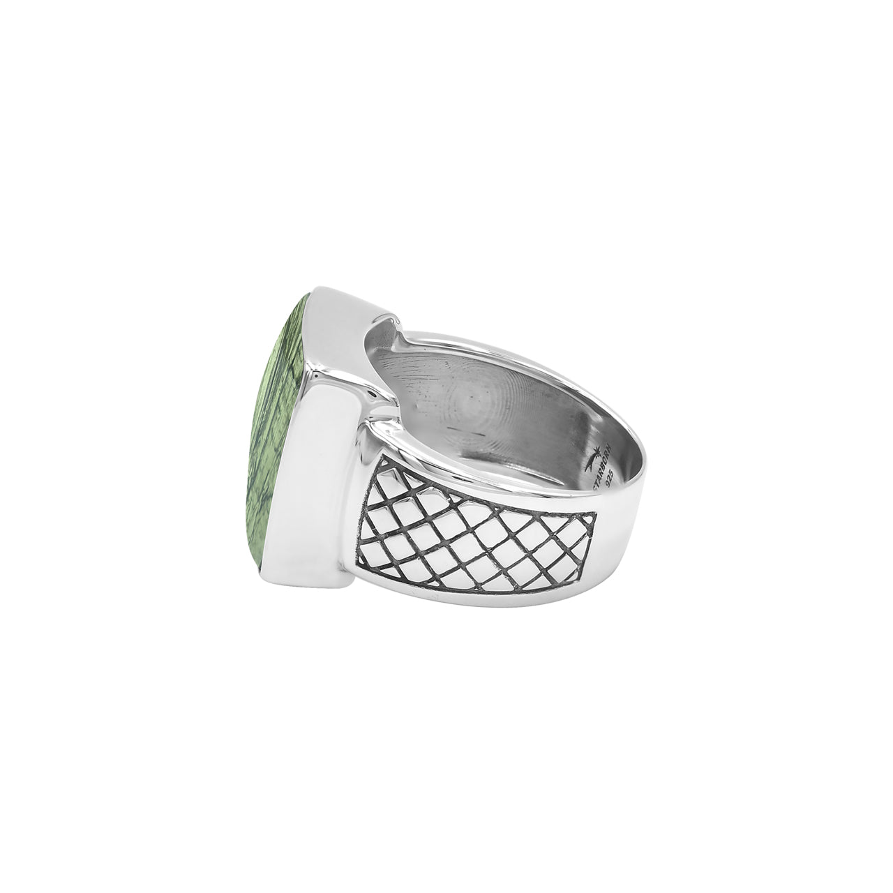 Moldavite Men's Style Ring