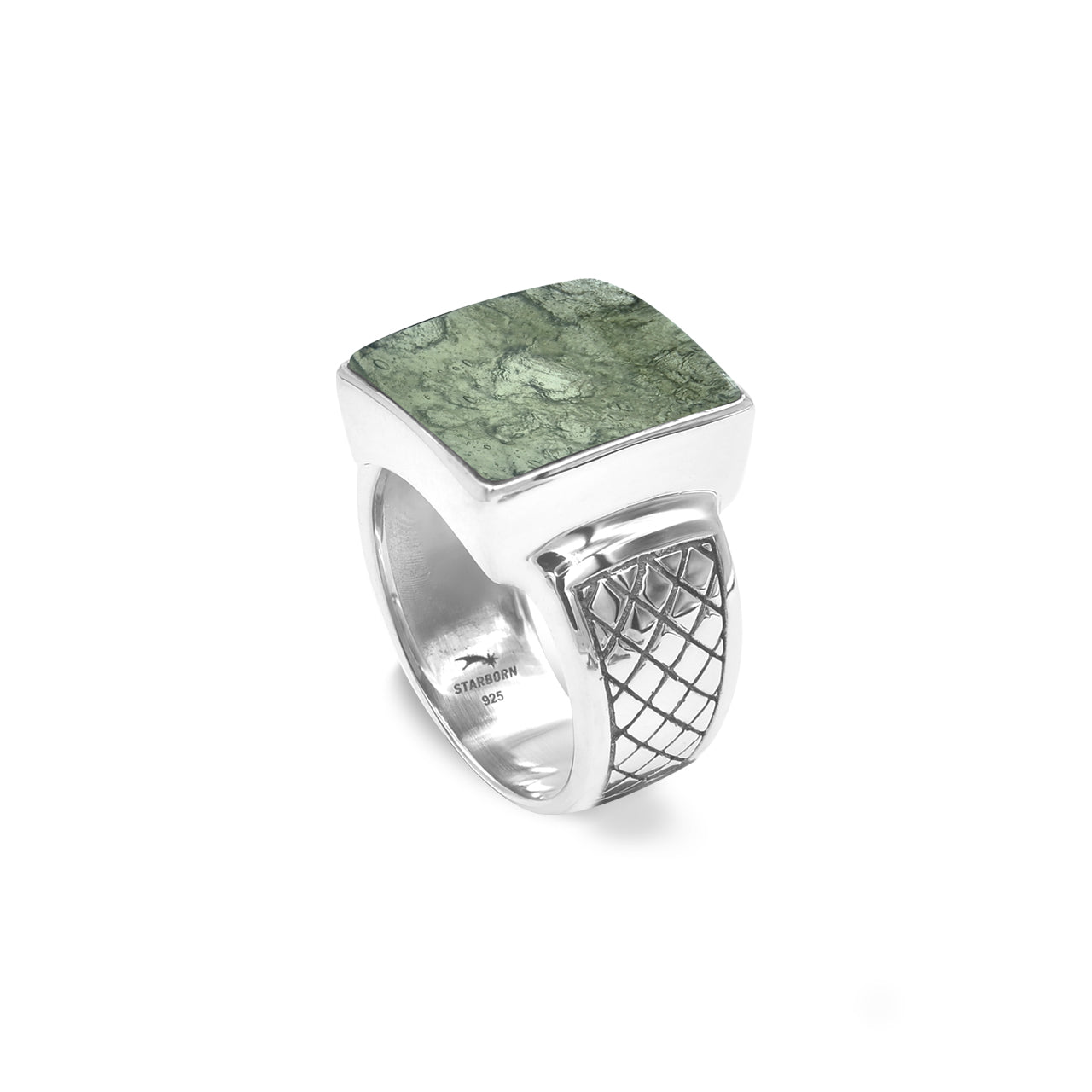 Moldavite Men's Style Ring