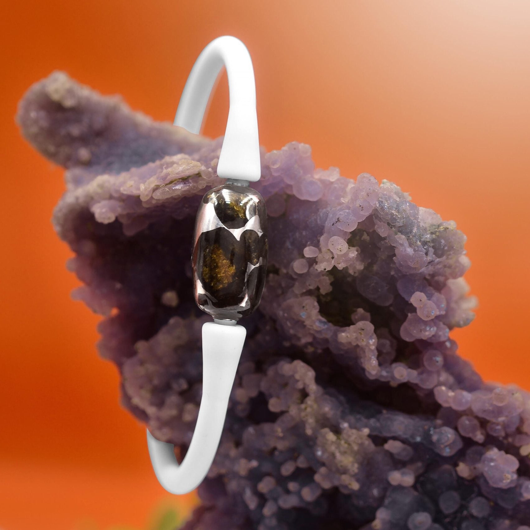 Sericho Pallasite Meteorite Silicone Bracelet