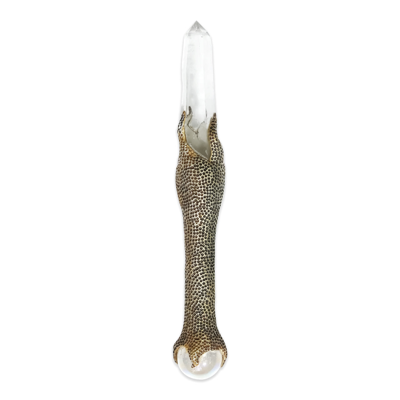 The wand with laser Quartz Crystal &amp; Si opal Quartz 7.5" length